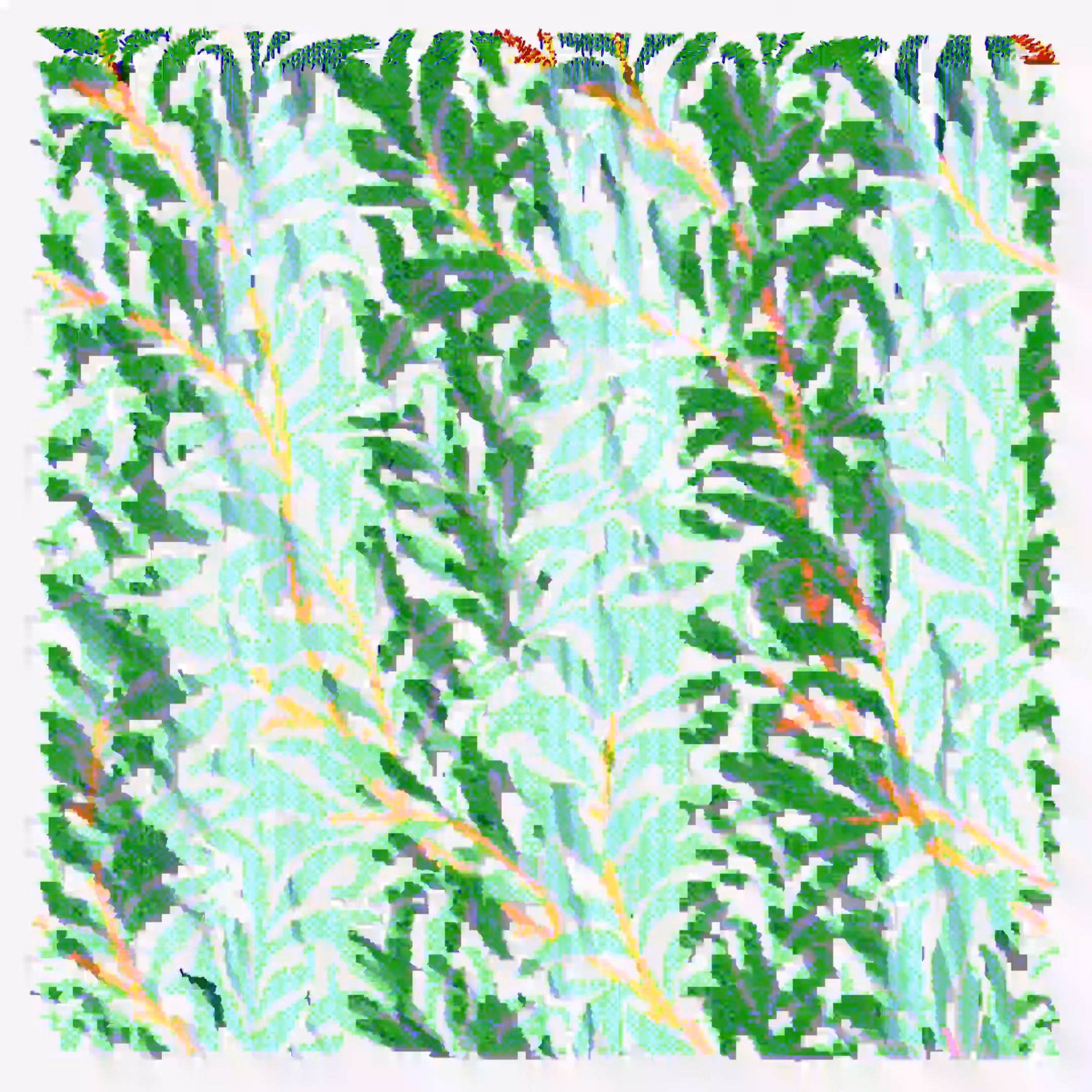 Glitch of Willow Bough Mesh Painting