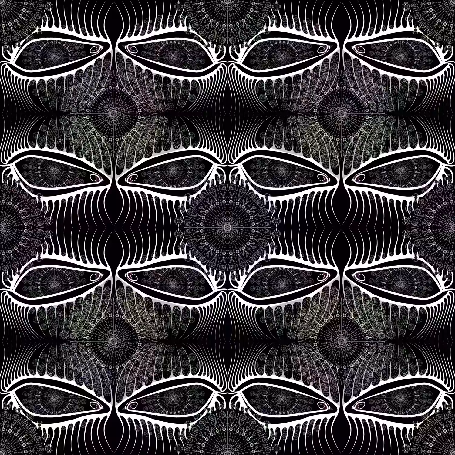 INTO MY EYES PATTERN MANDALA 002