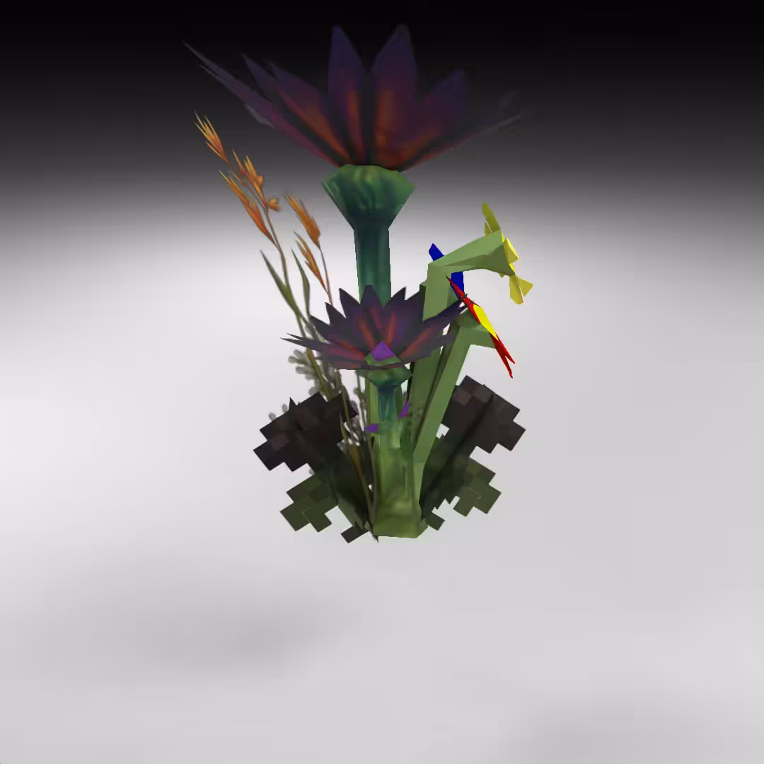 Hand-hacked Bouquet 124