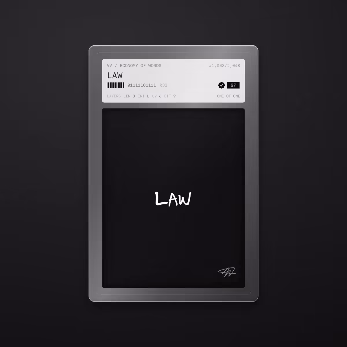 Economy of Words: LAW · #1008