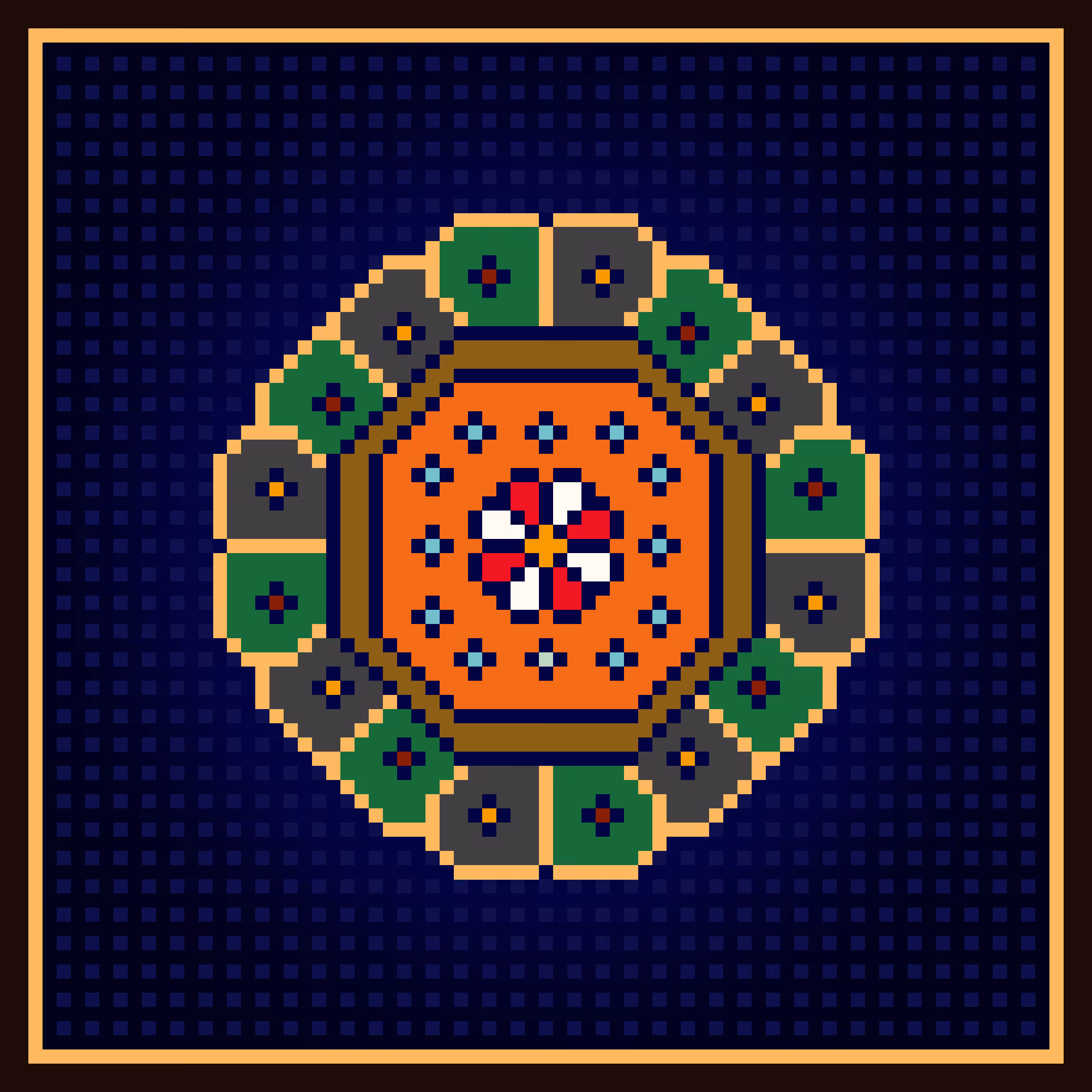 Shah Abbasi round flower
