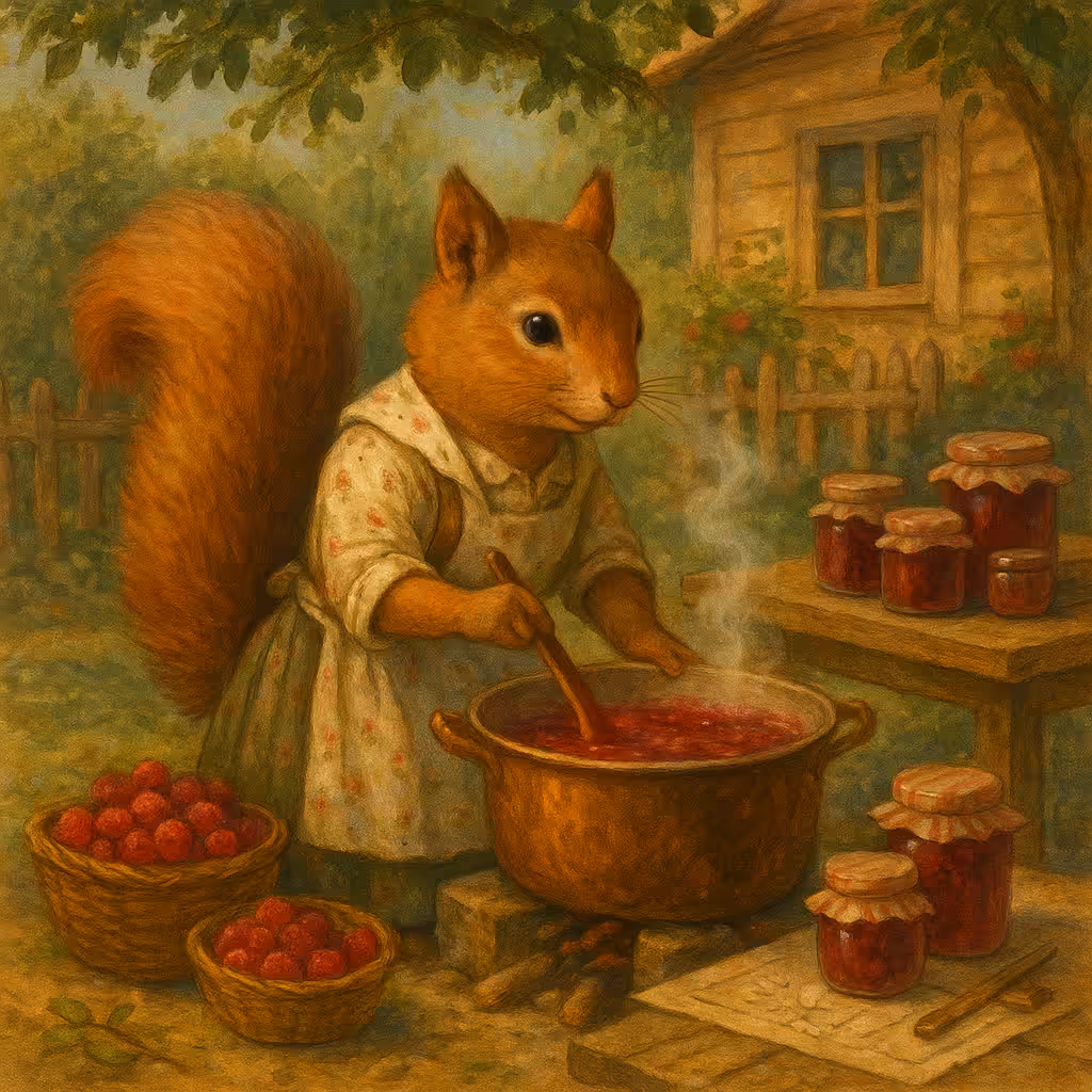 Hyrcanian Forest Squirrel JamMaking Summer
