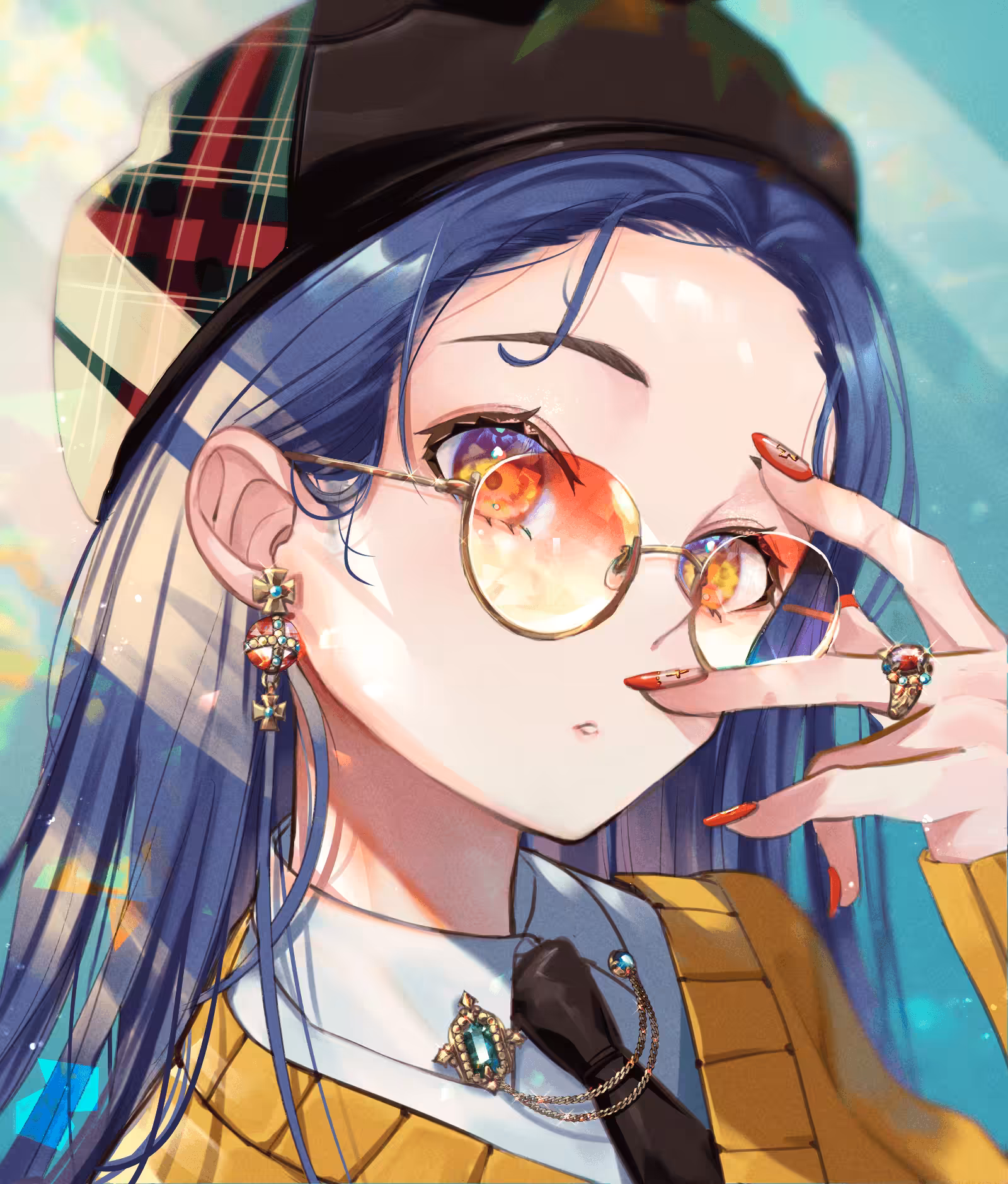 Her favorite #004*Color glasses