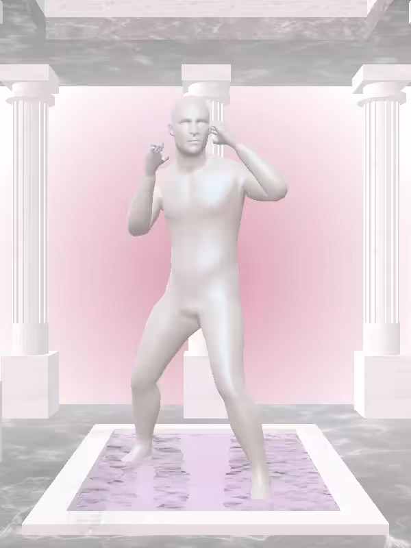 HeavenComputer: The Punching Matte Ivory Man #7719