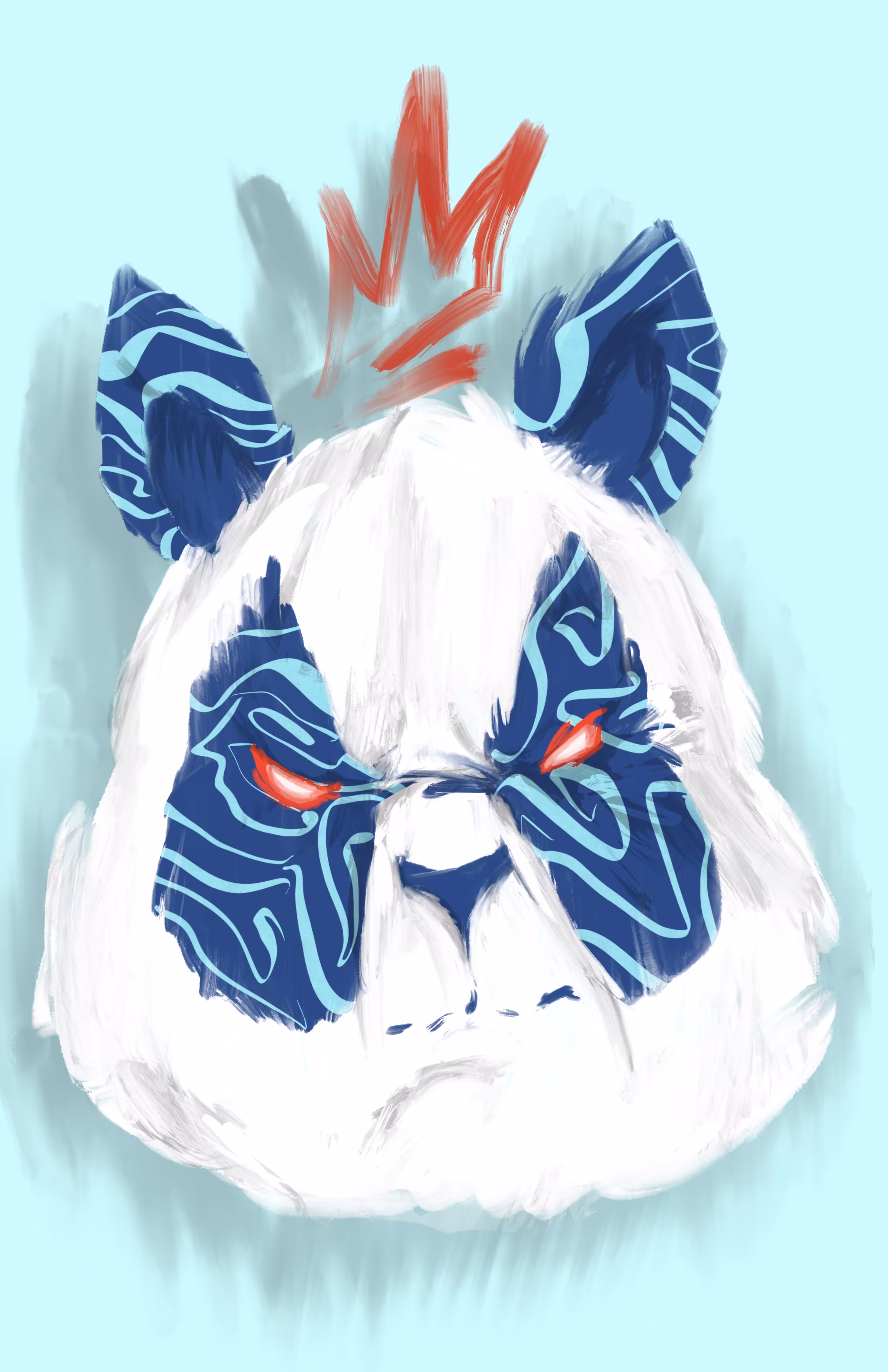 blue panda