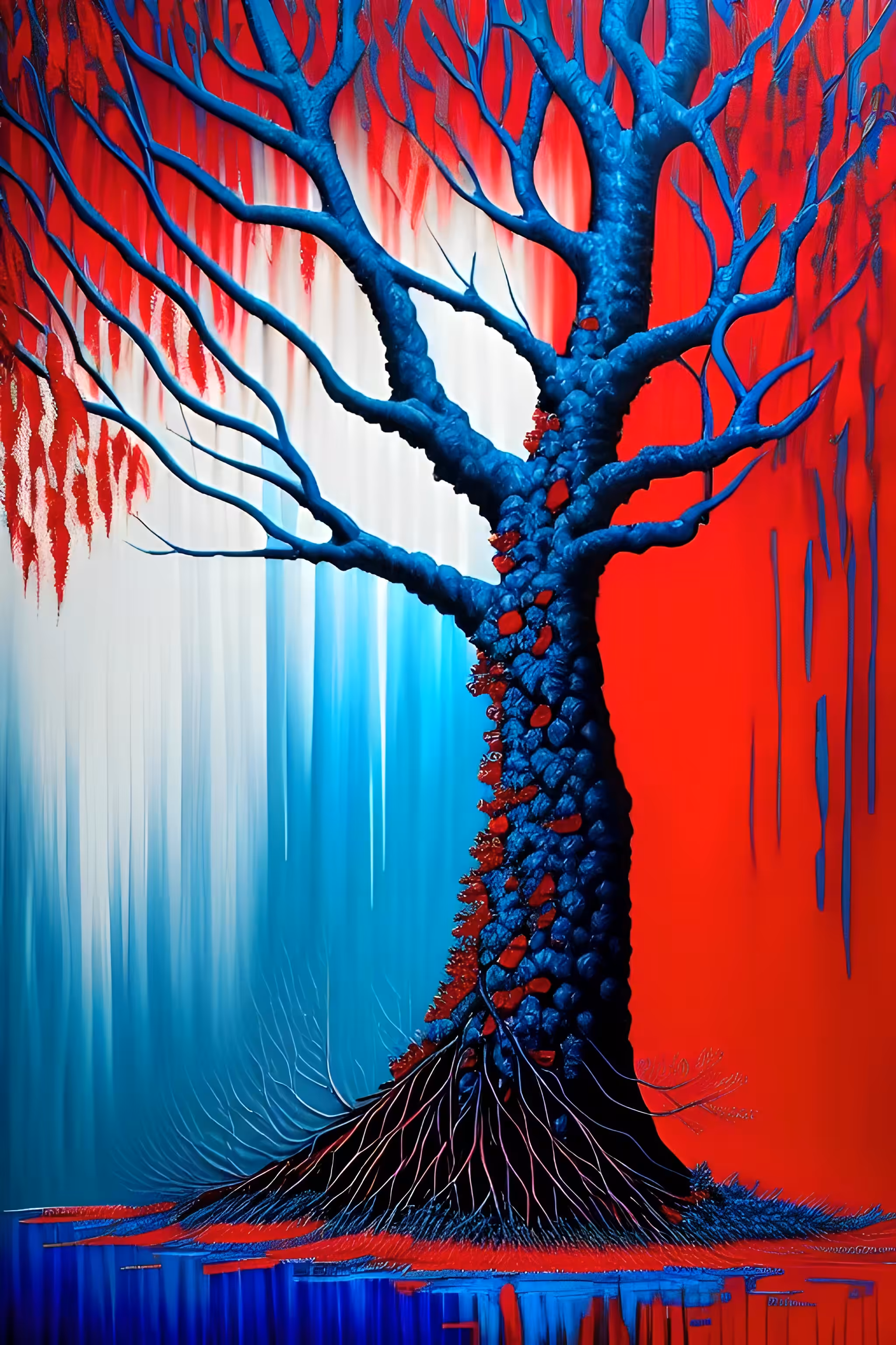 Red Blue Tree 1