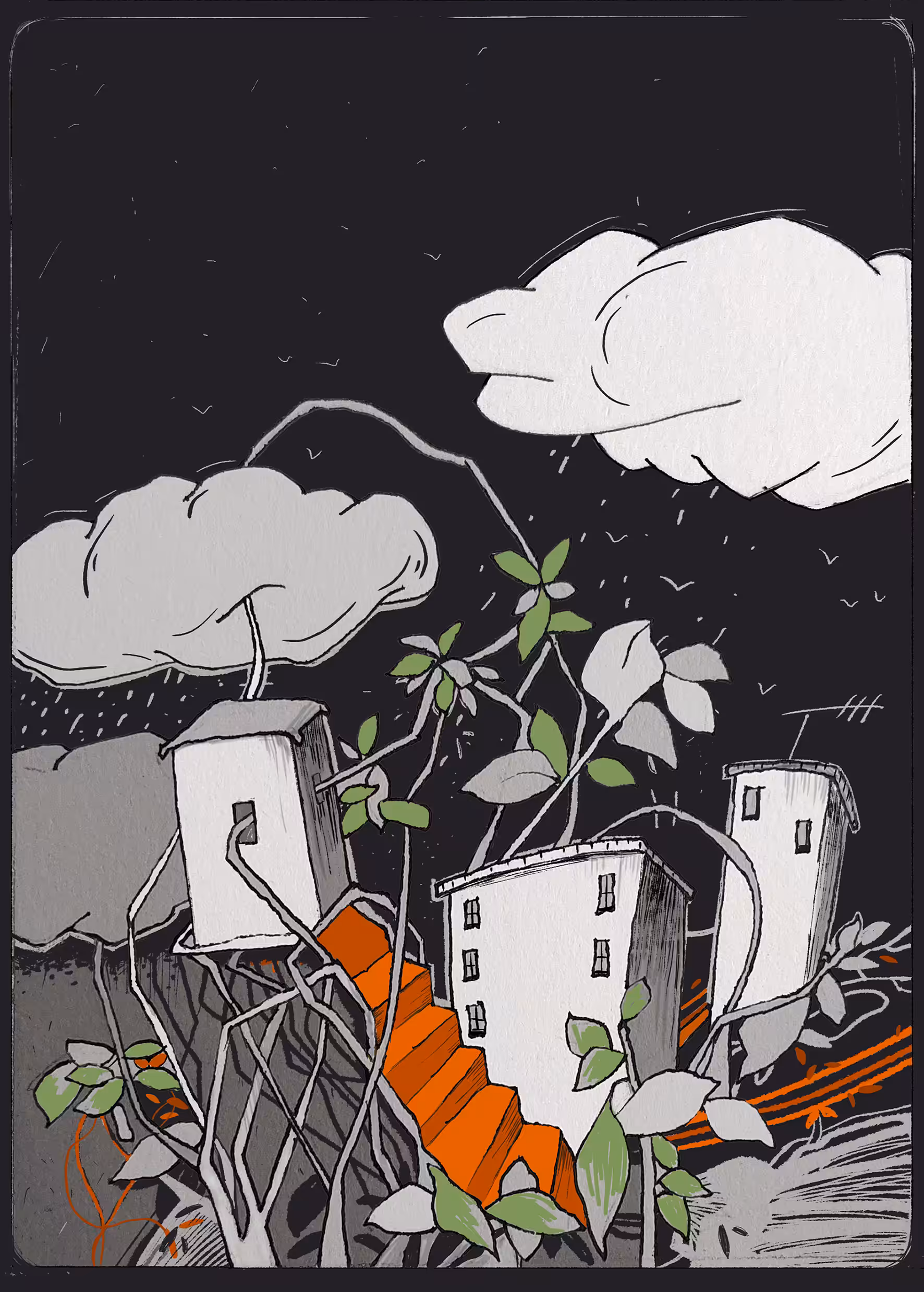 In the sky