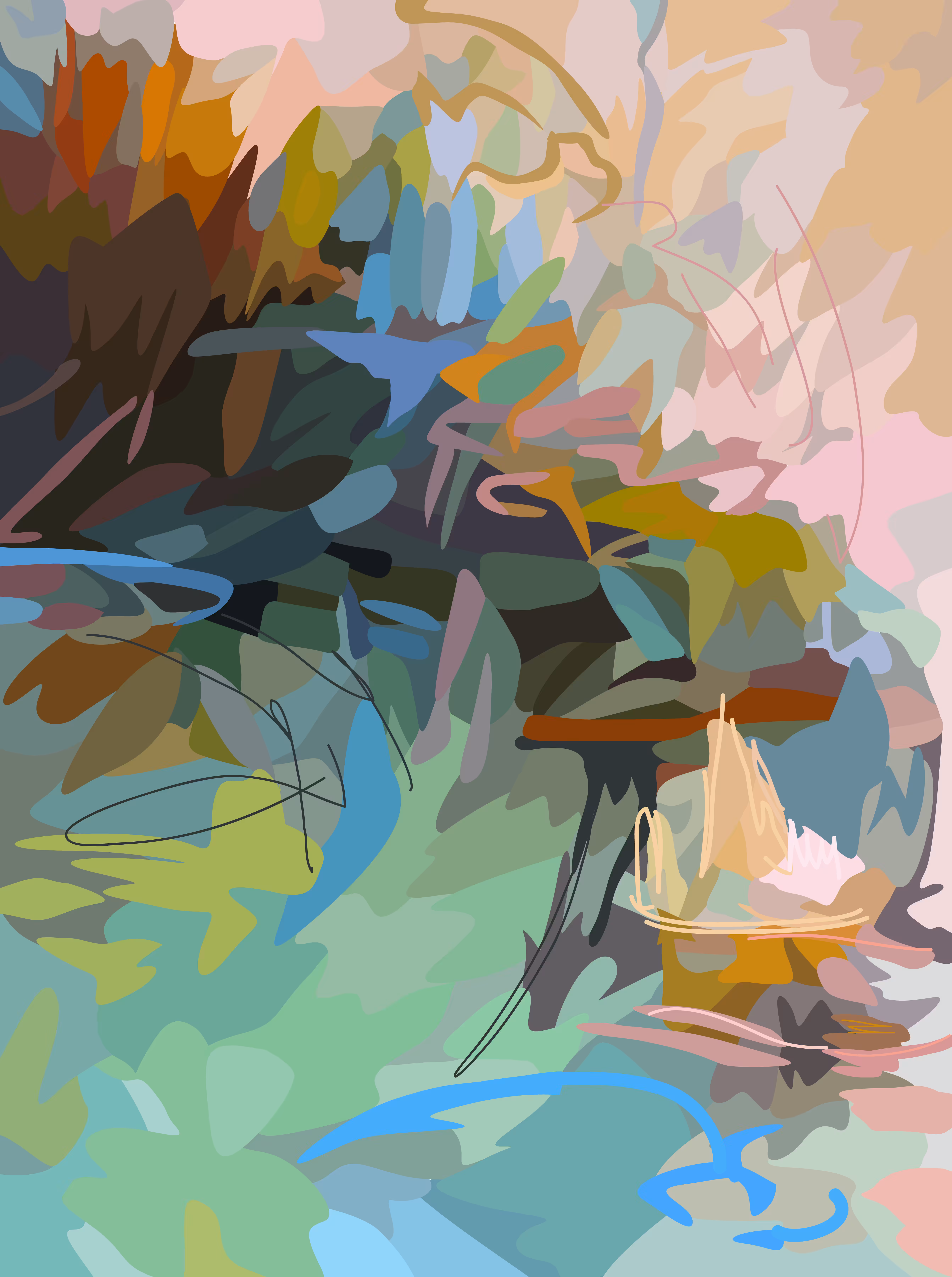 Paper boat in a spring stream