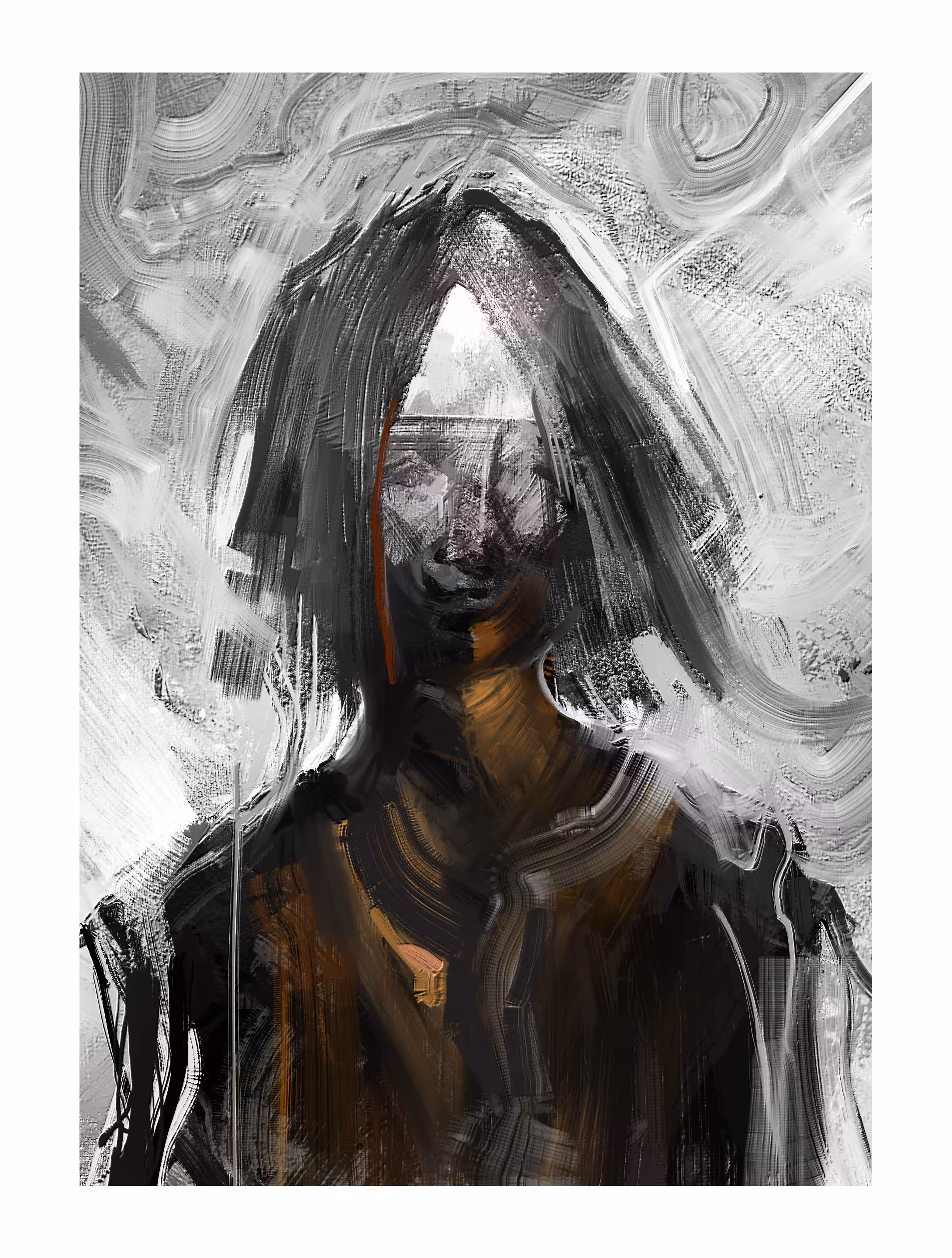 Girl in Poncho