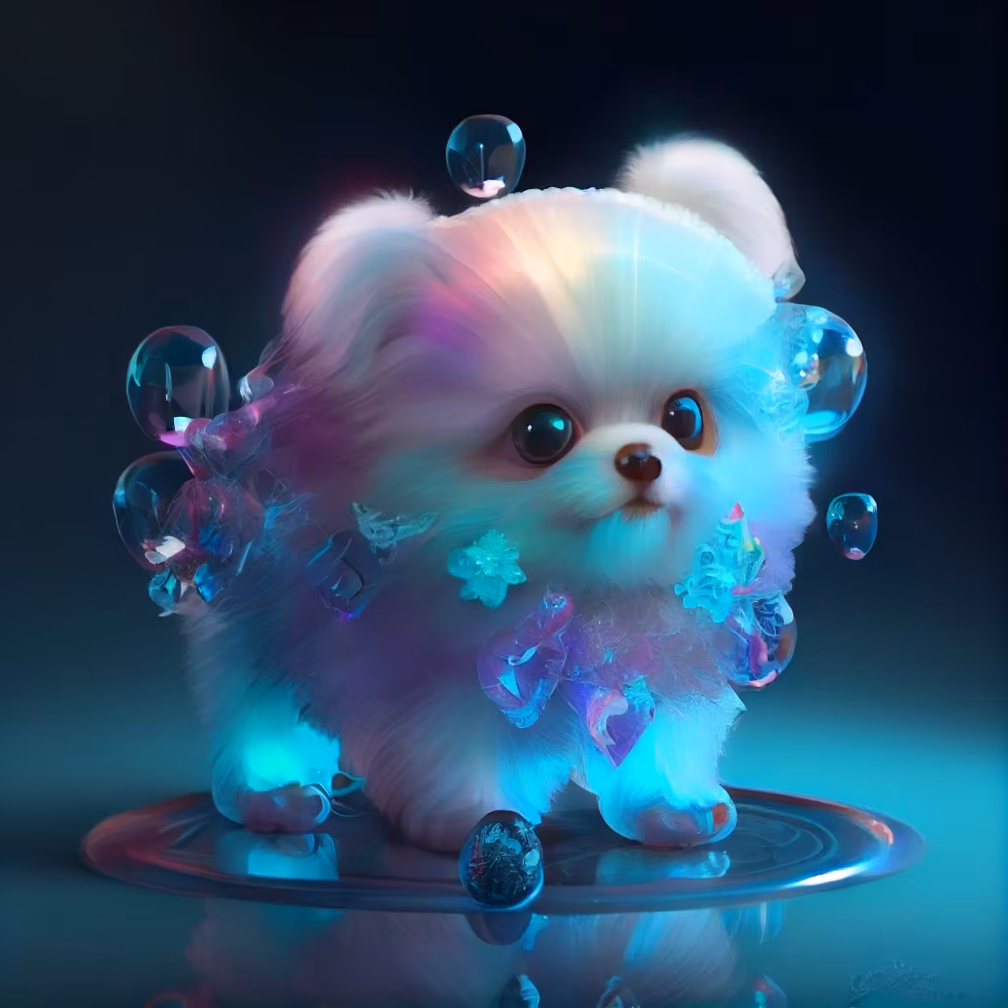 Psychedelic Art: Cute doggy