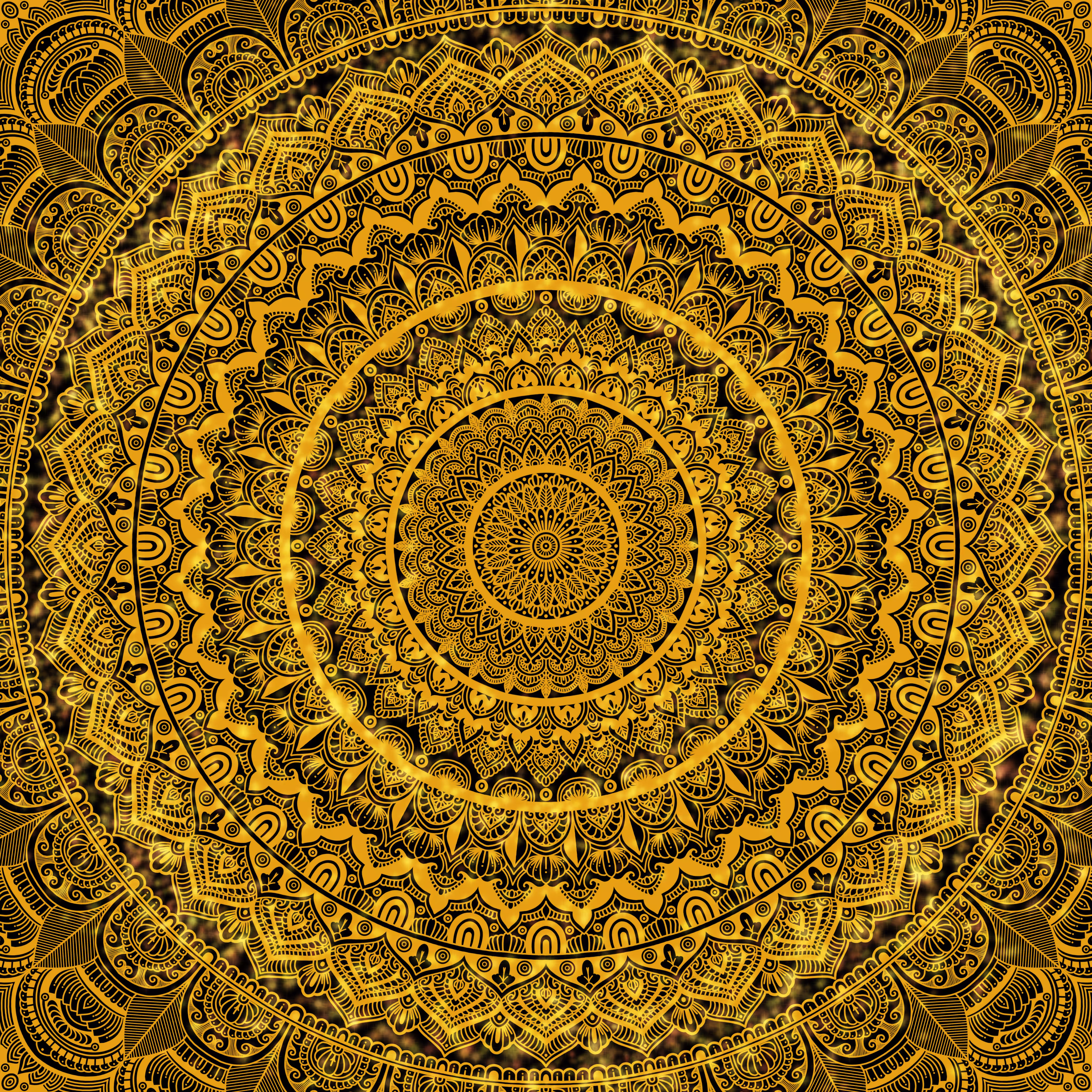 Gold Pattern Meditative Mandala