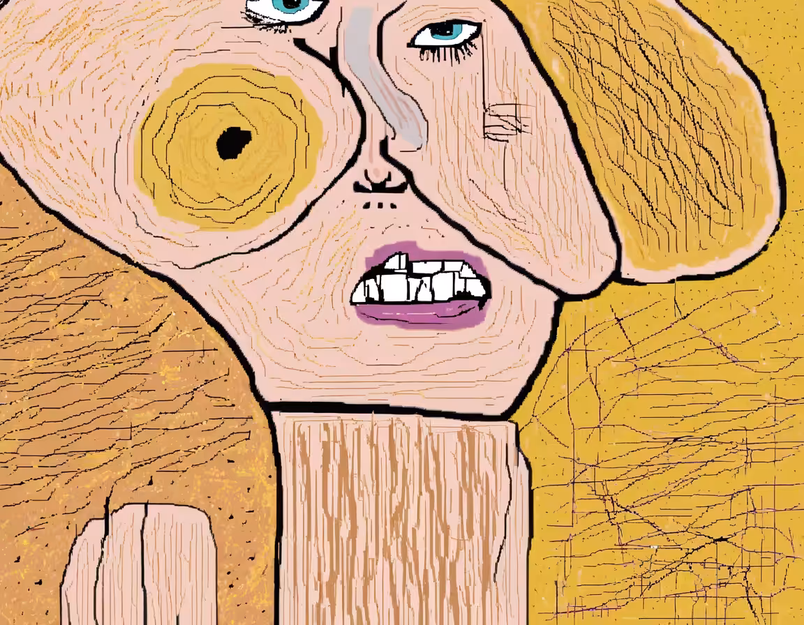 the deviates: Wilma Splintercheeks, wood paneling impersonator