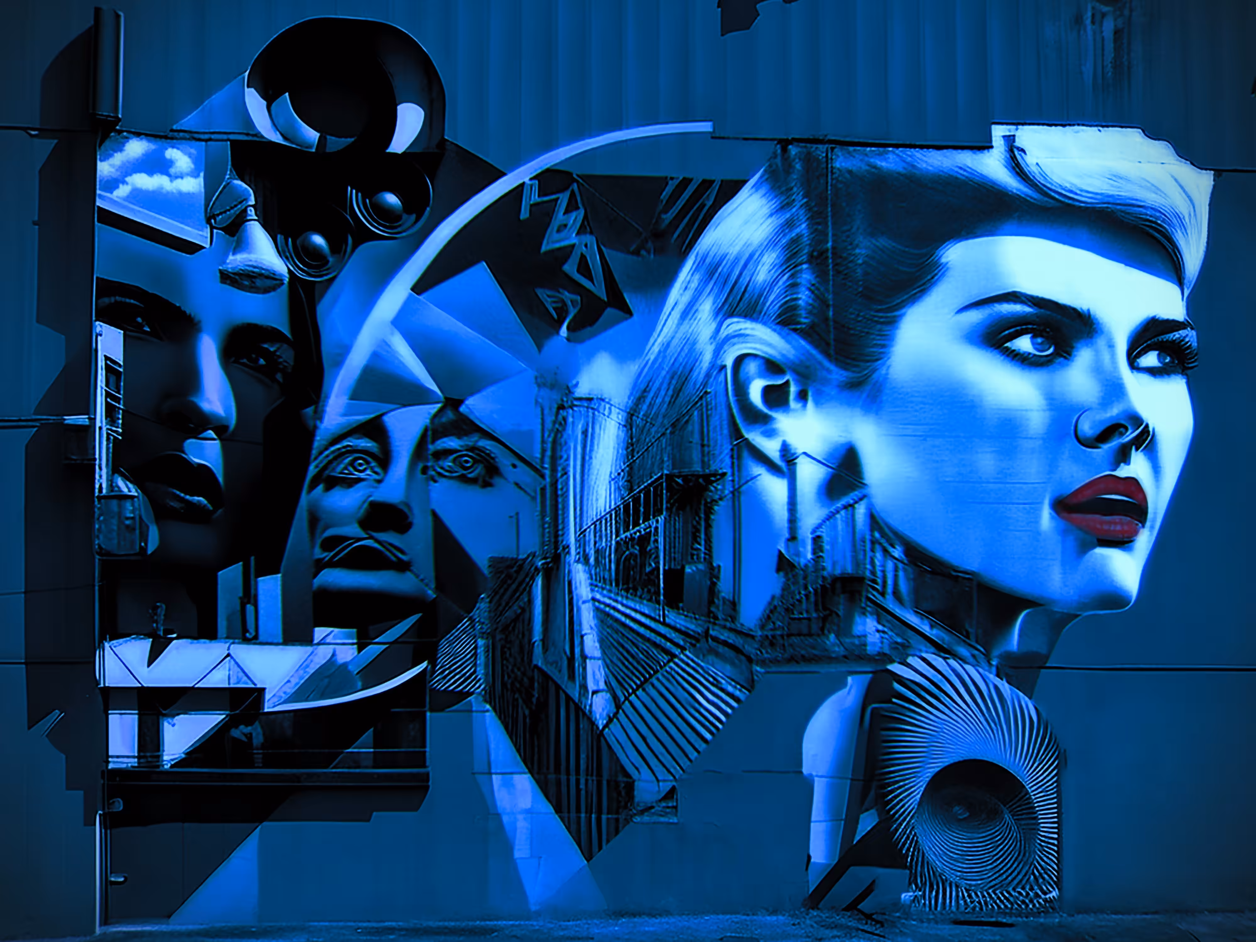 Lady in Blue (GraffitAI)