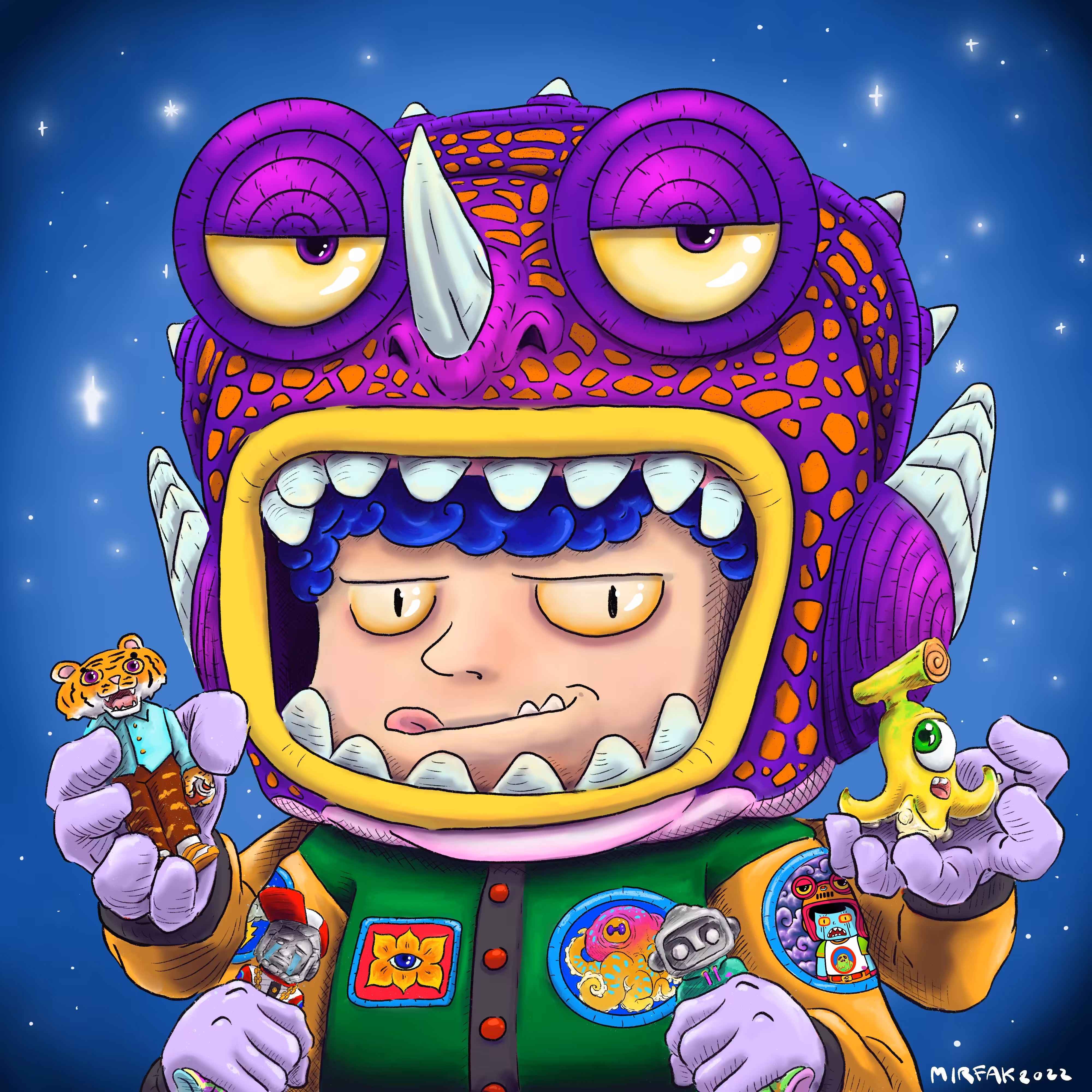 owangeboy and frens #70 - reptor the toy collector by Mirfak Prabowo