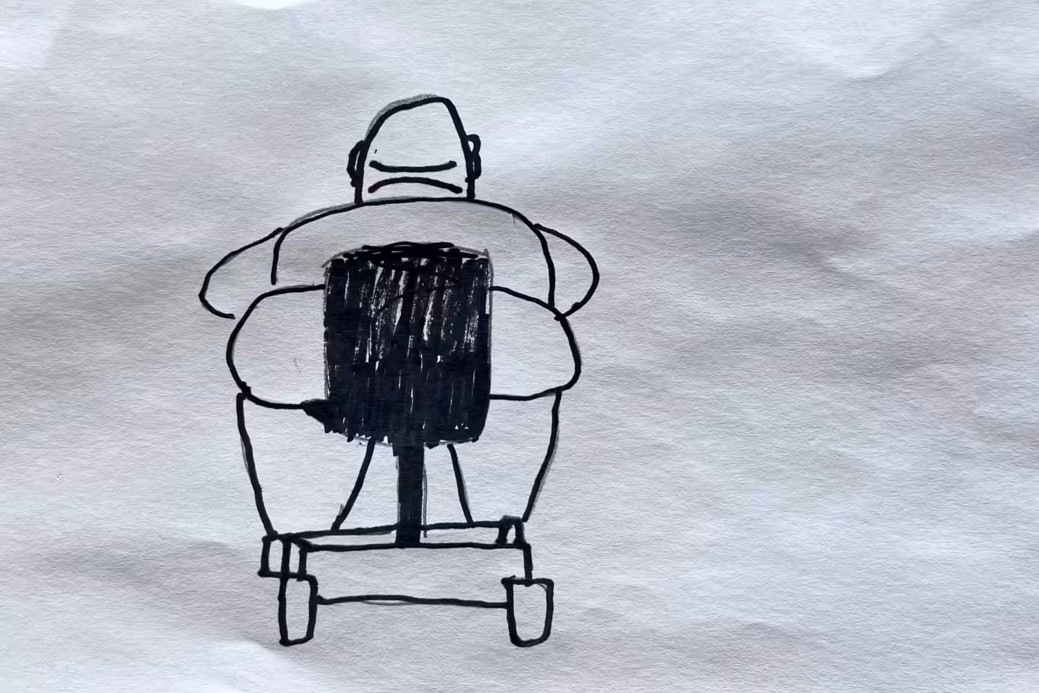 Figure Falling Out of Mobility Scooter