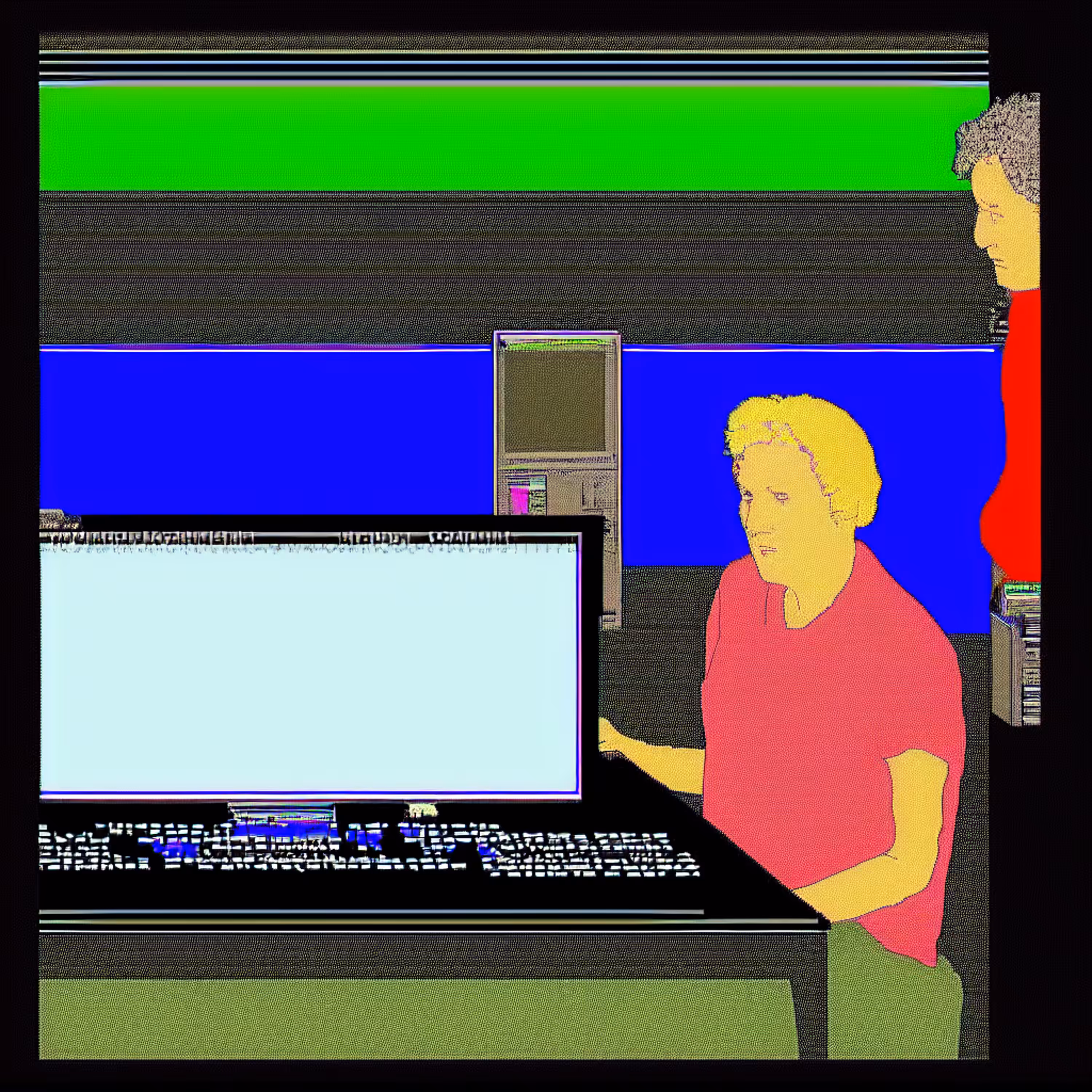 on the computer ꜩ two
