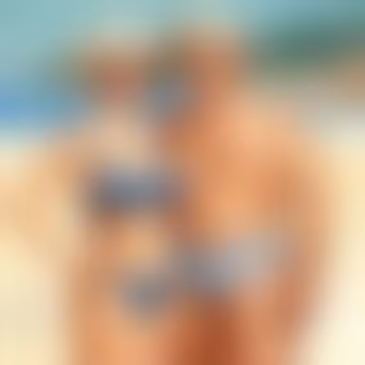 Patrice et Albertine en maillot de bain