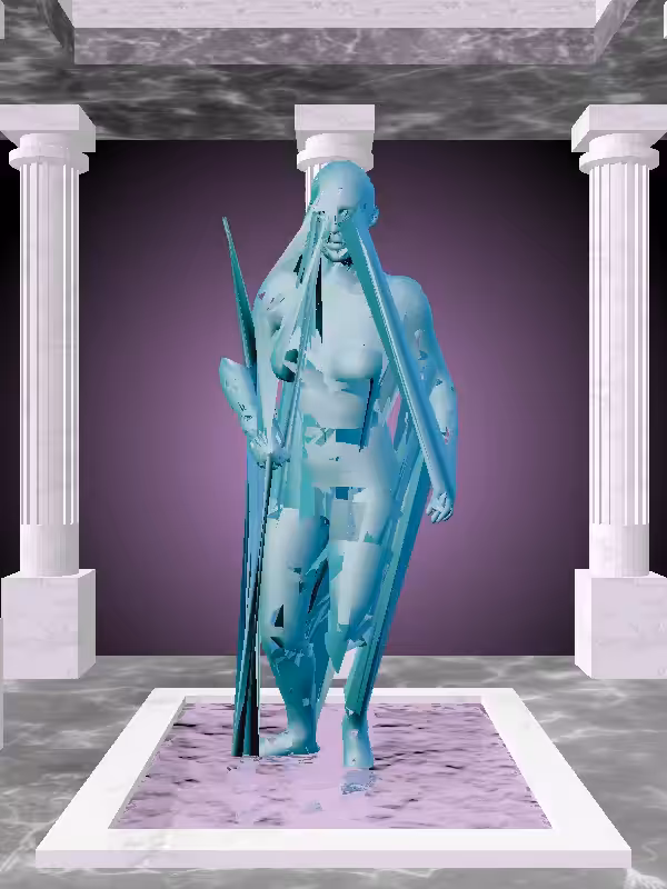 HeavenComputer: The Injured Aqua Green Woman #4888