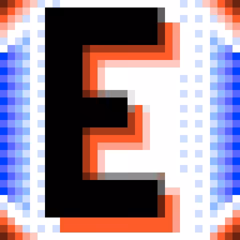 Drop Cap "Stamped One" Letter E