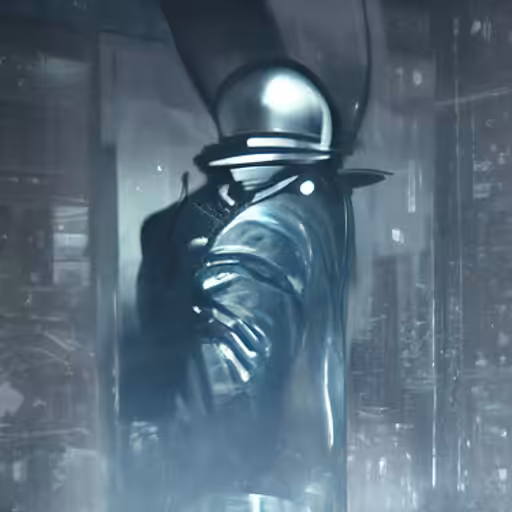Cyberpunk Noir Art Deco Detective In Space C