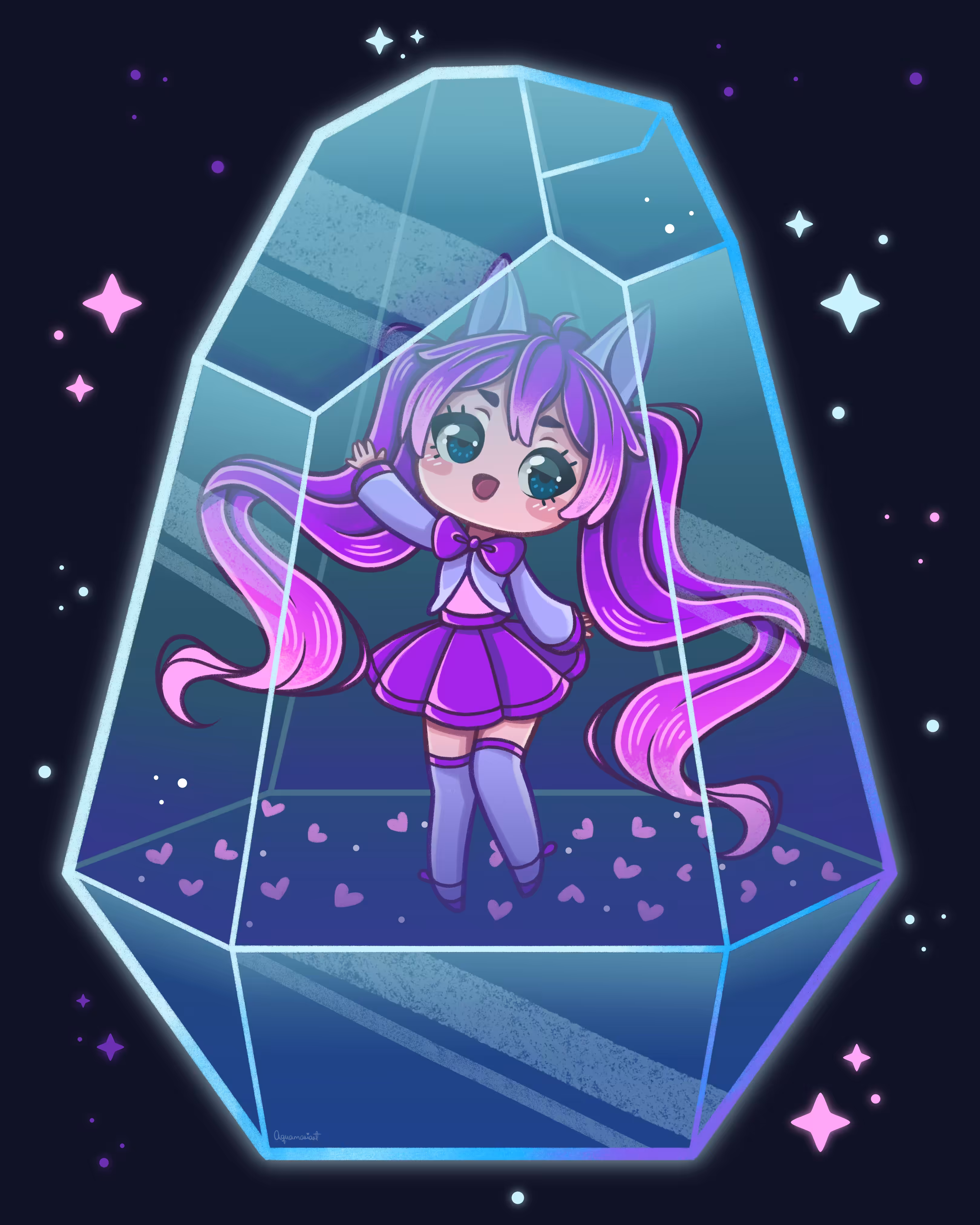Blue Crystal Girl