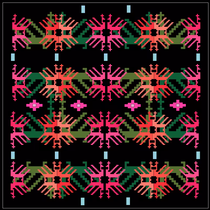 Pixel-Bird Motif #4
