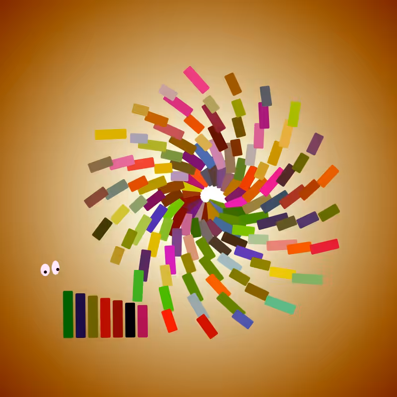 Colored snails #1/18. Caracoles de Colores