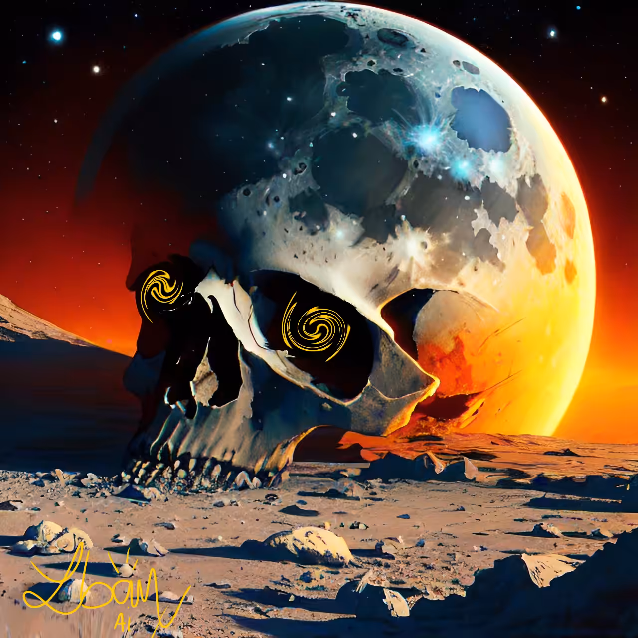 A Skull on the Moon