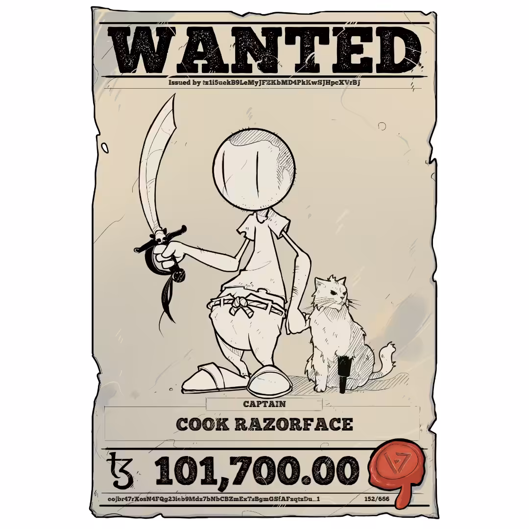 COOK RAZORFACE | TEZOS PIRATE 152/666