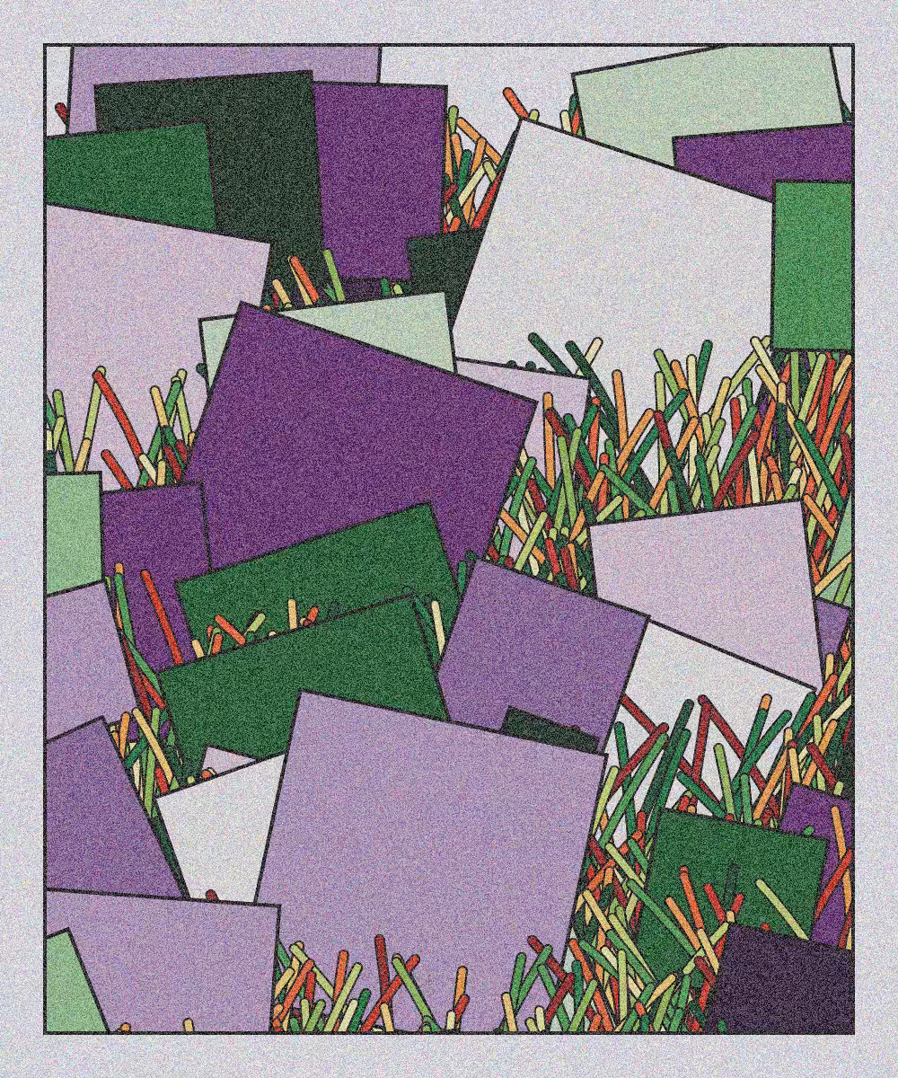 Paper salad with colored cardboard #2