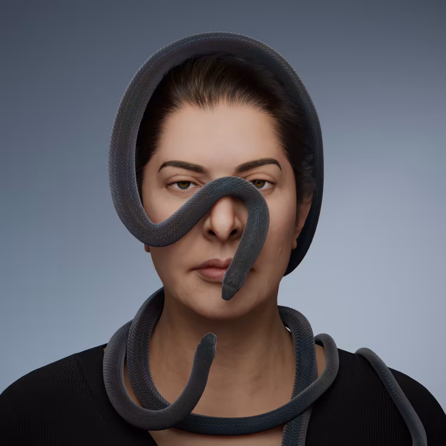 Portrait with Snakes #174