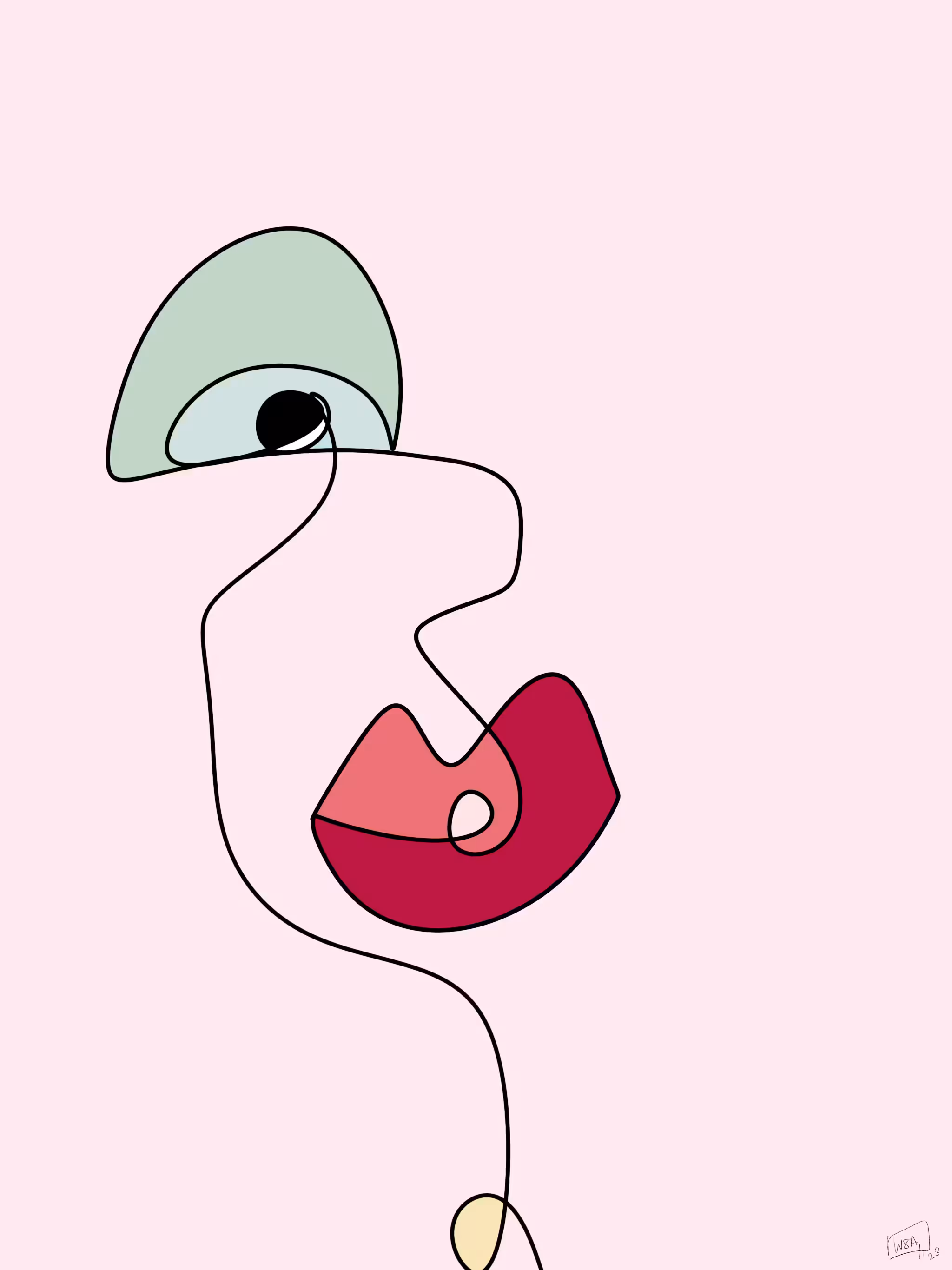 Minimalistic Face 013 - Face Of Arts