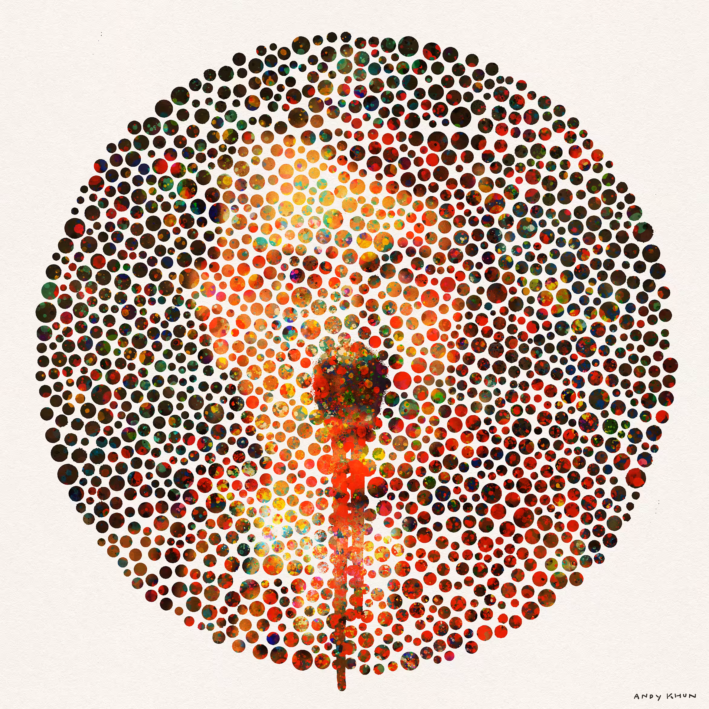 The Ishihara Test for disappeared images : Ishihara Test no.2 - the erased moustache