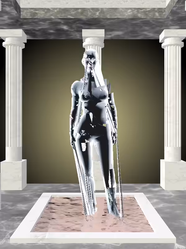 HeavenComputer: The Threatening Luminescent Chrome Woman #5814