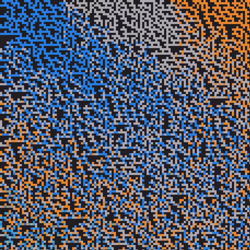 Colored Elementary Cellular Automaton #143