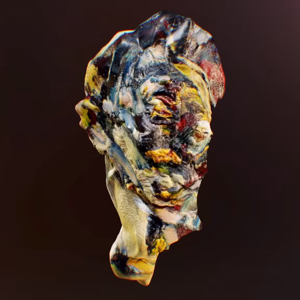 Jaeyeol Han Sculptures: Deathmask #14 - Passersby, Self-Portrait, The Golden Lights