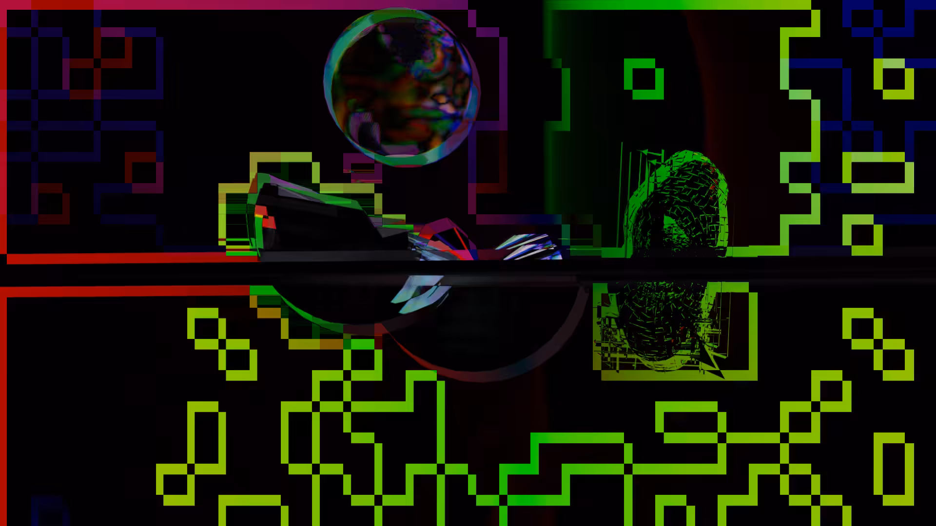 Accidental Pixels #49 "New Moon Rise over River"