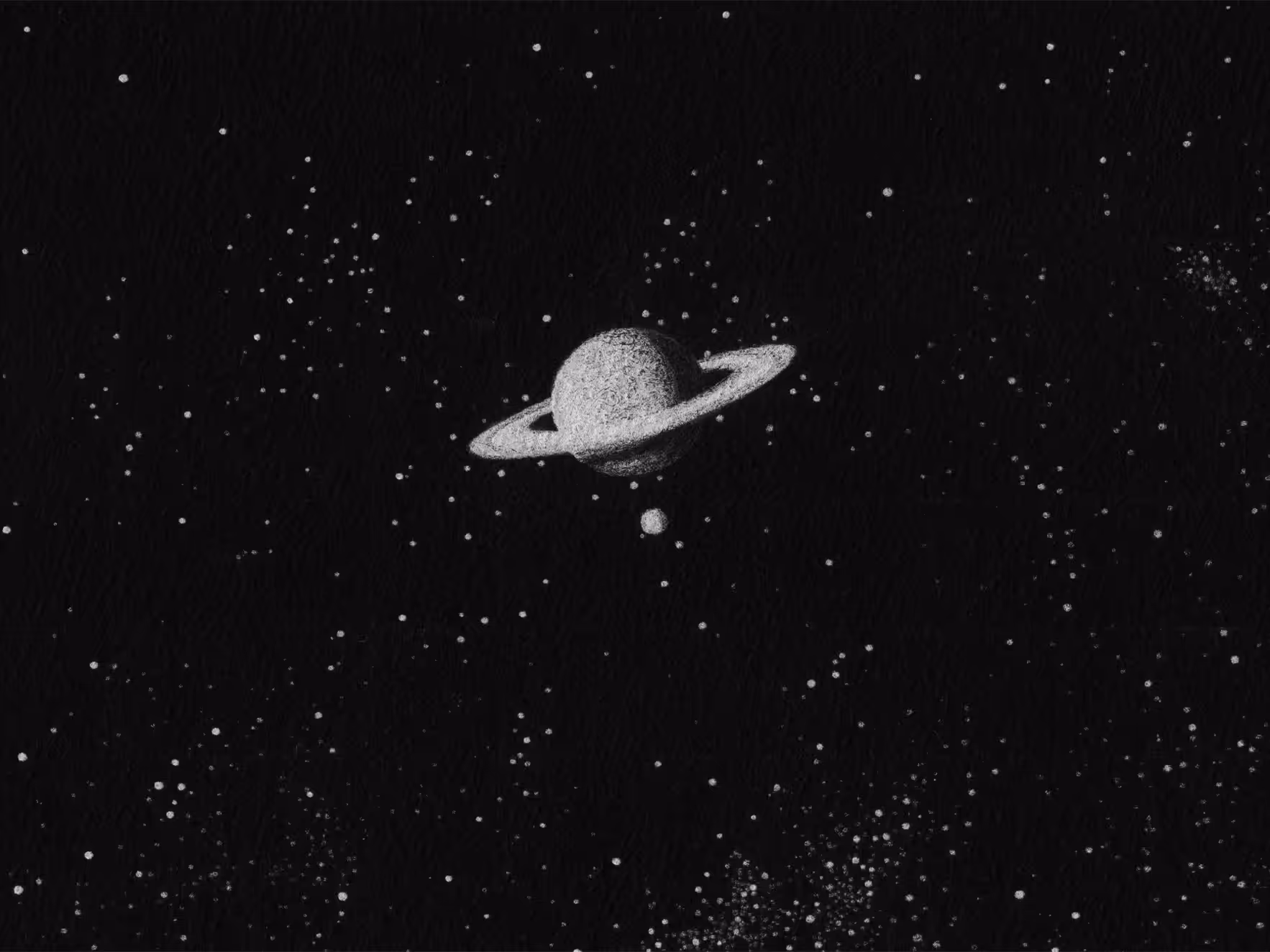 SPACESCAPE #3 - SATURN AND MOON