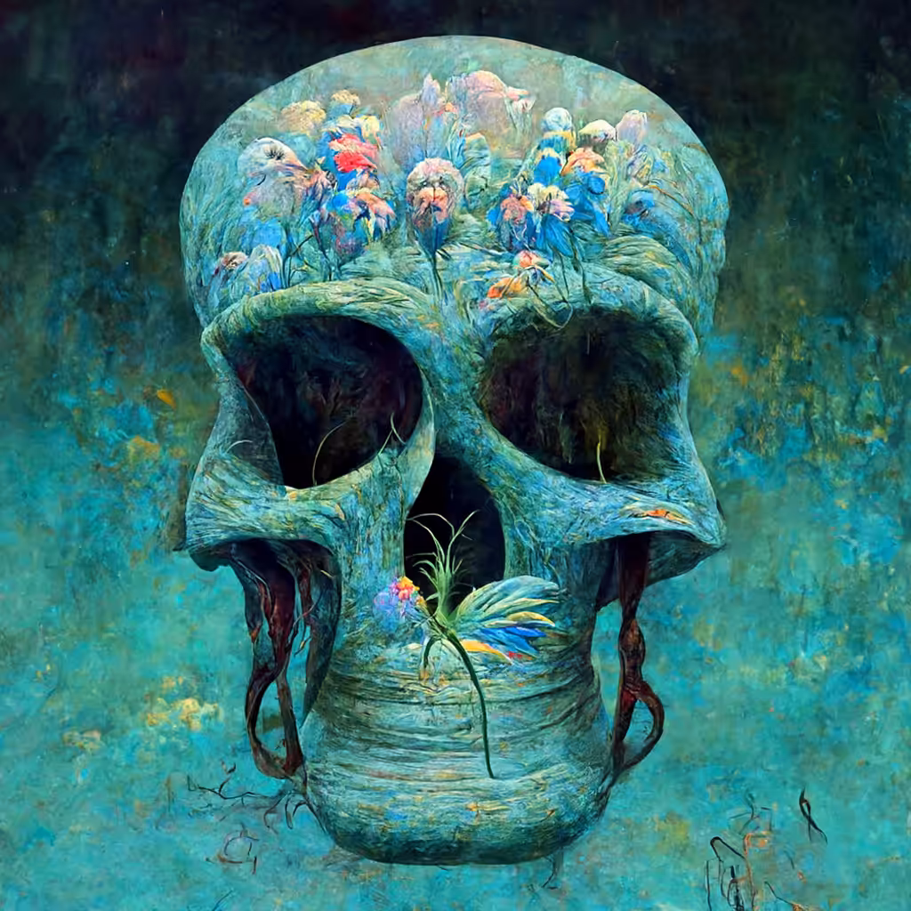 Skull, Cyan
