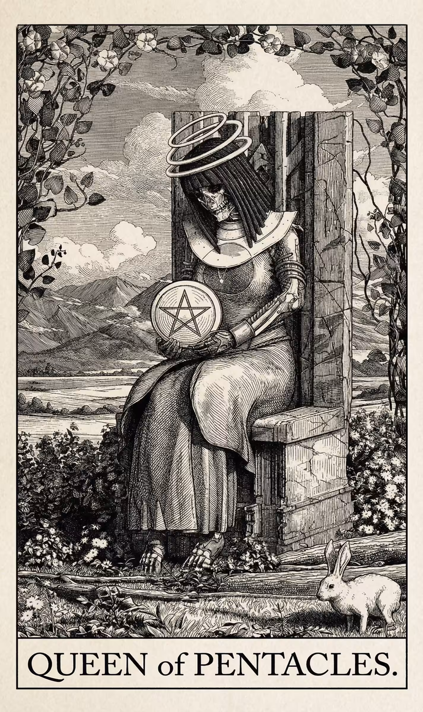 Queen of Pentacles — Litho