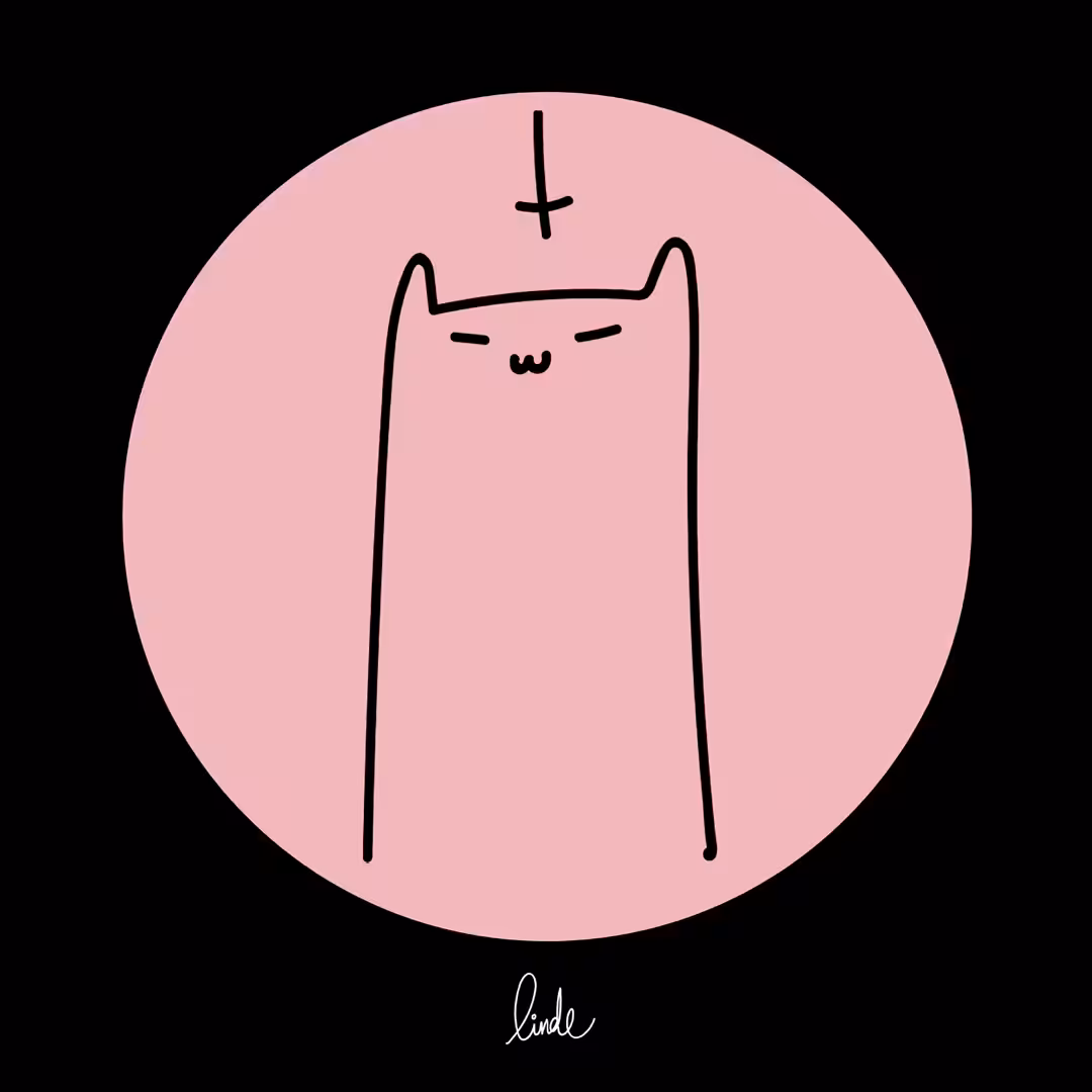 satanic cat #001