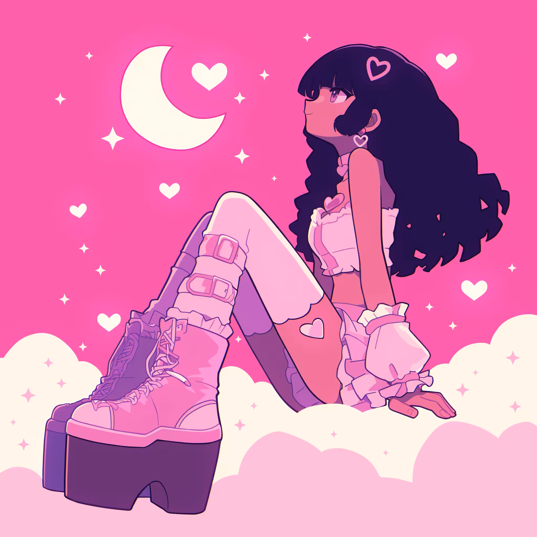 wishing on the moon