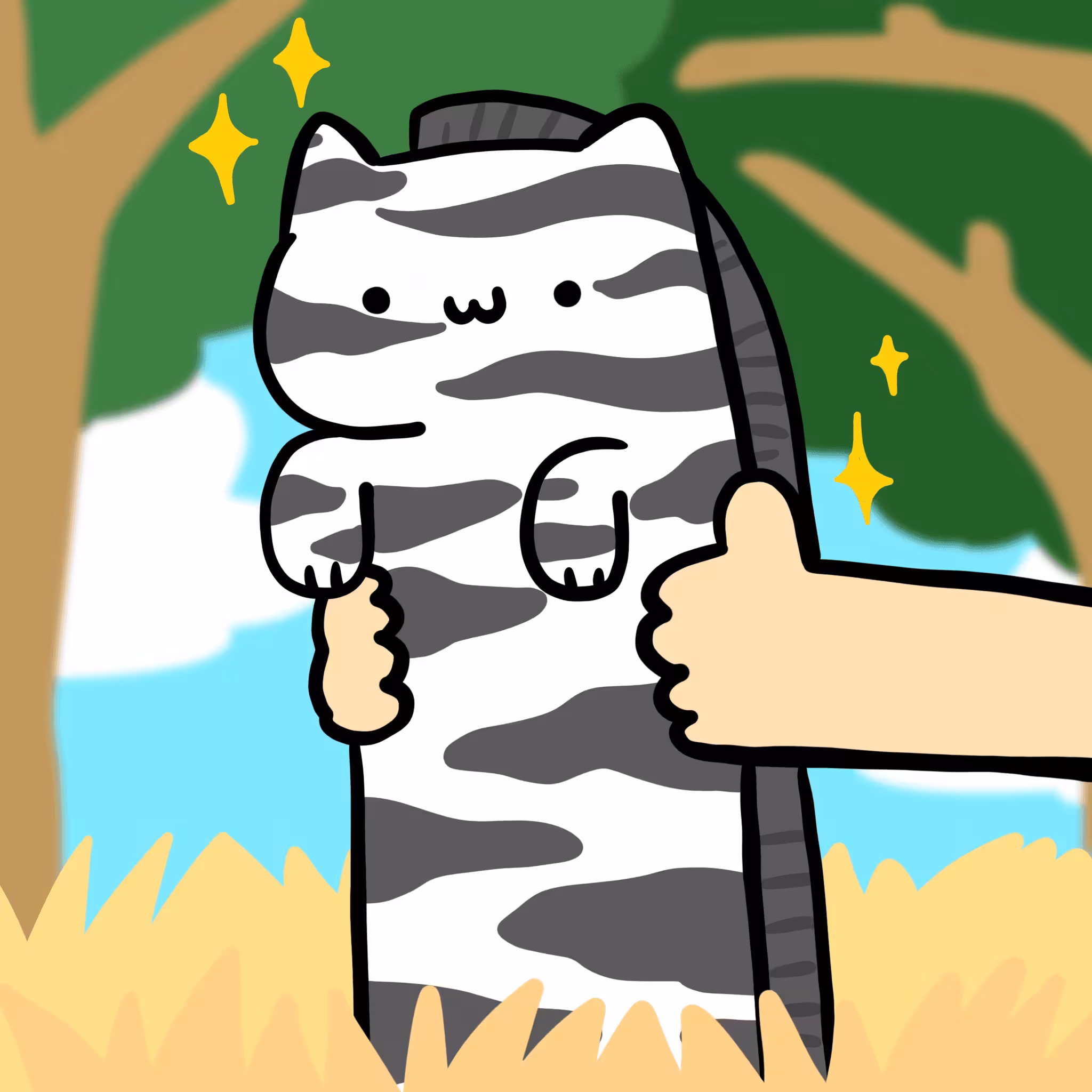  Long long zebra cat #106
