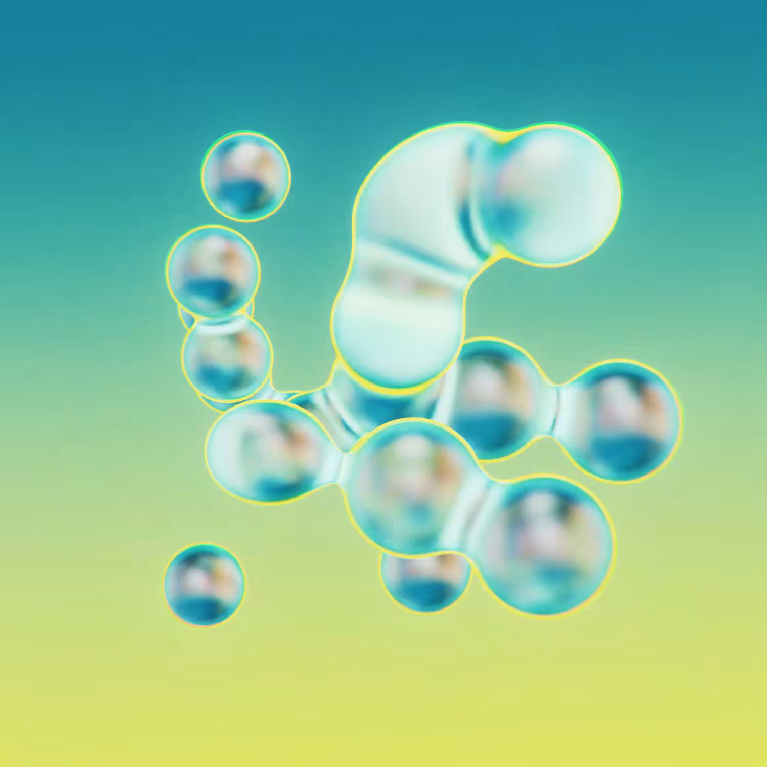 Colored Pearls. Metaballs mess #05