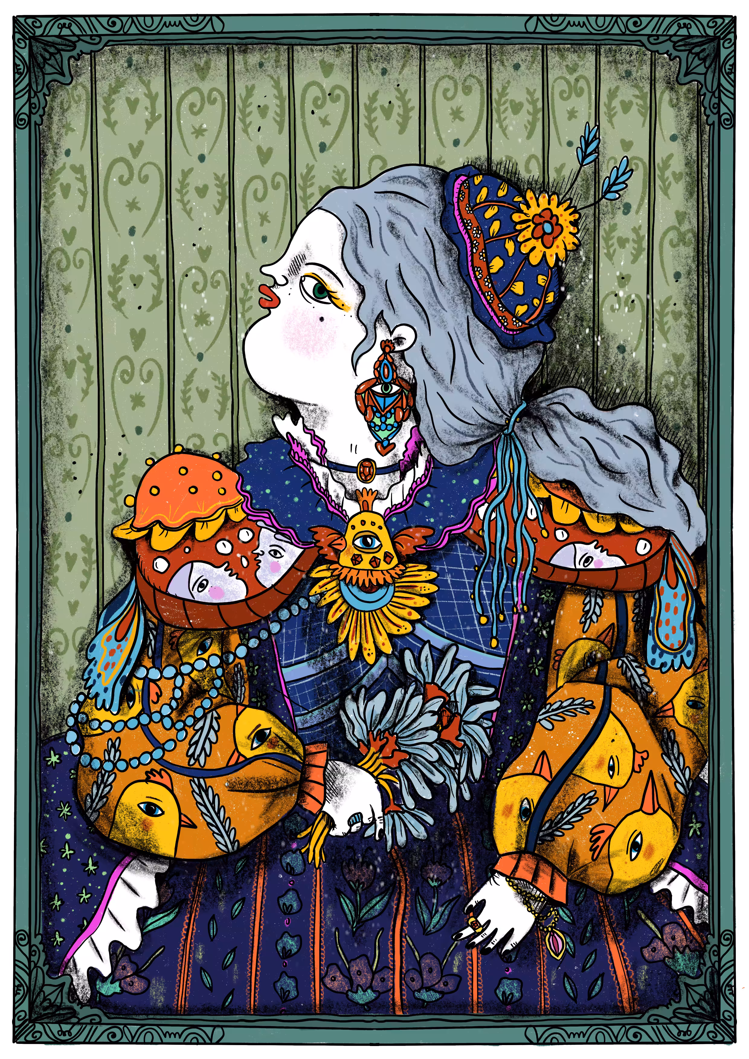 Daphne Naranjo with flowers