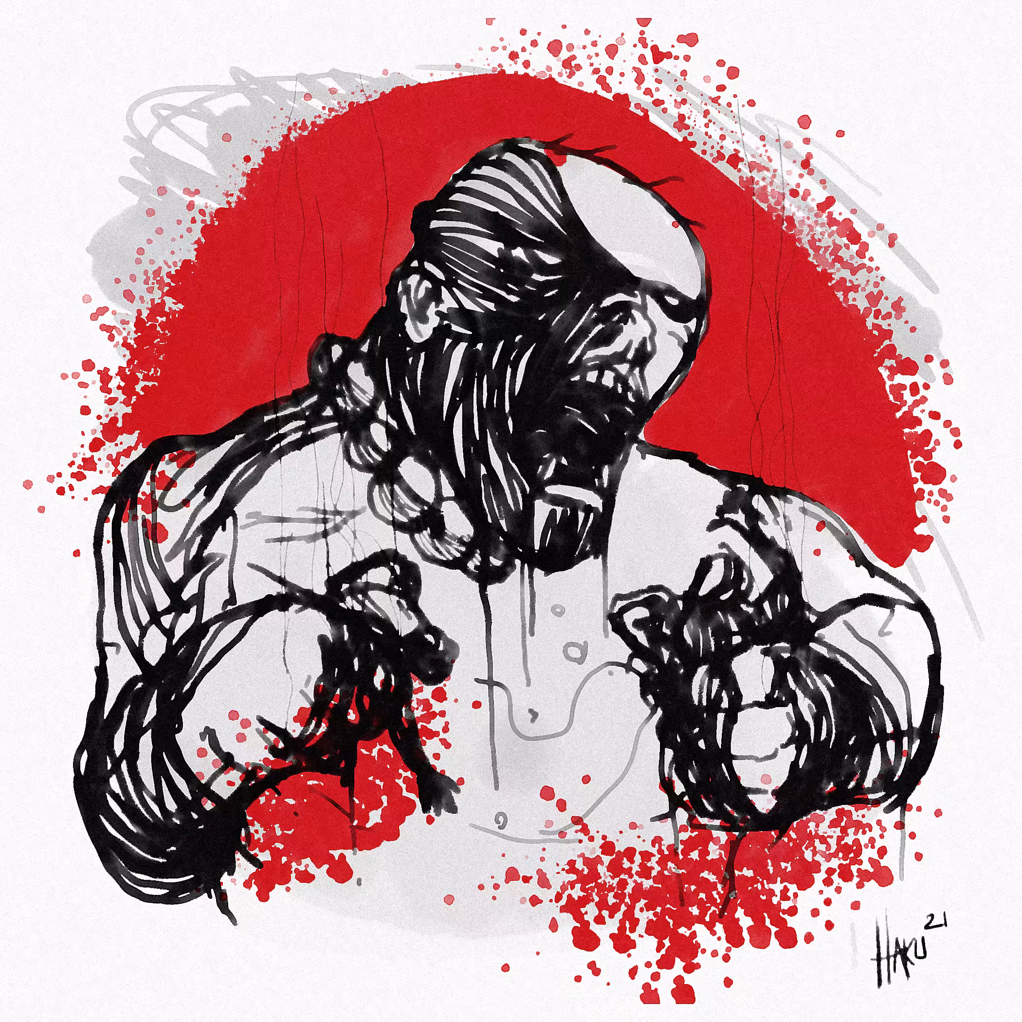 "man eater" / lavi - ink art diary series #4