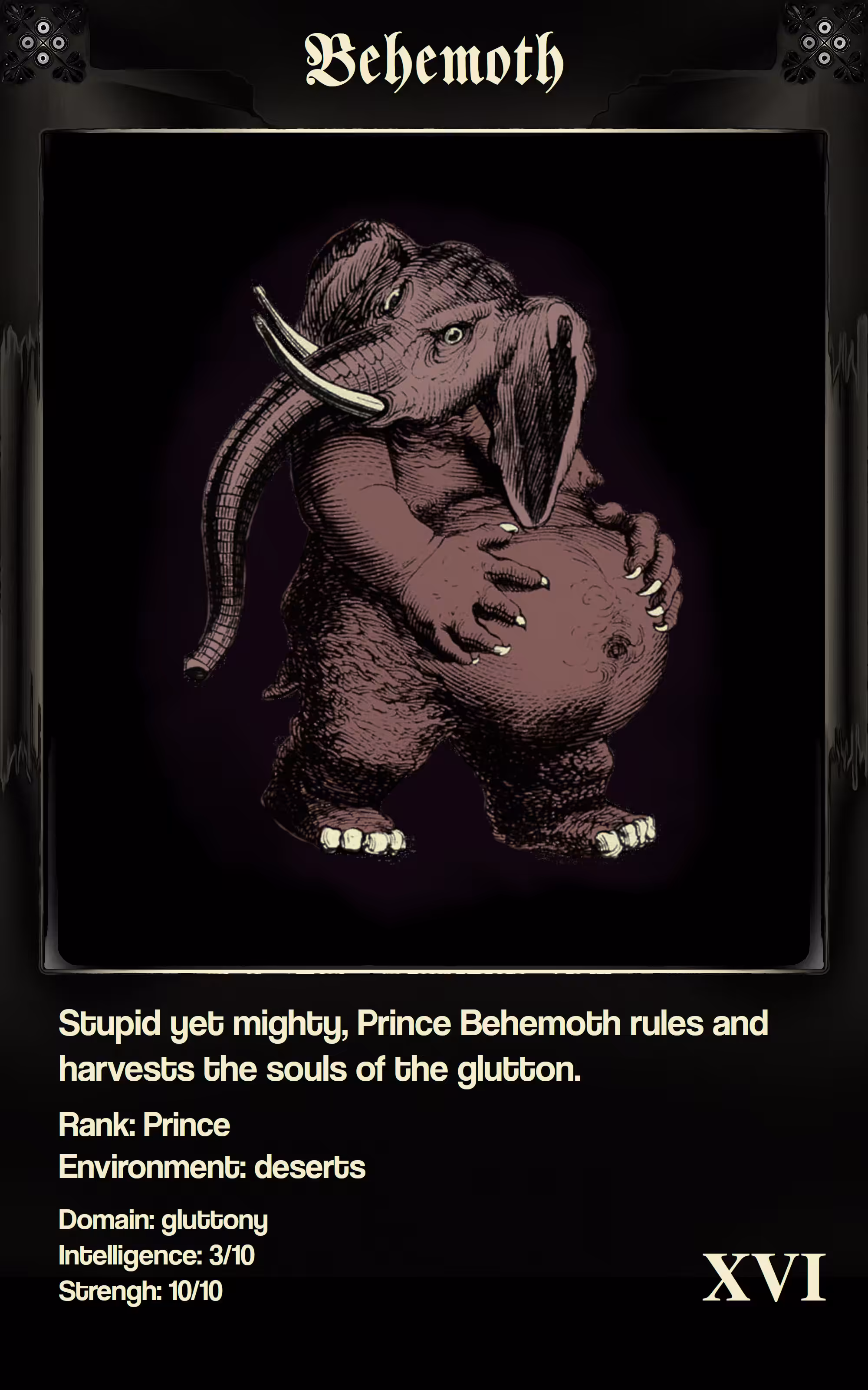 Daemonolatreia card trading game, proof of concept