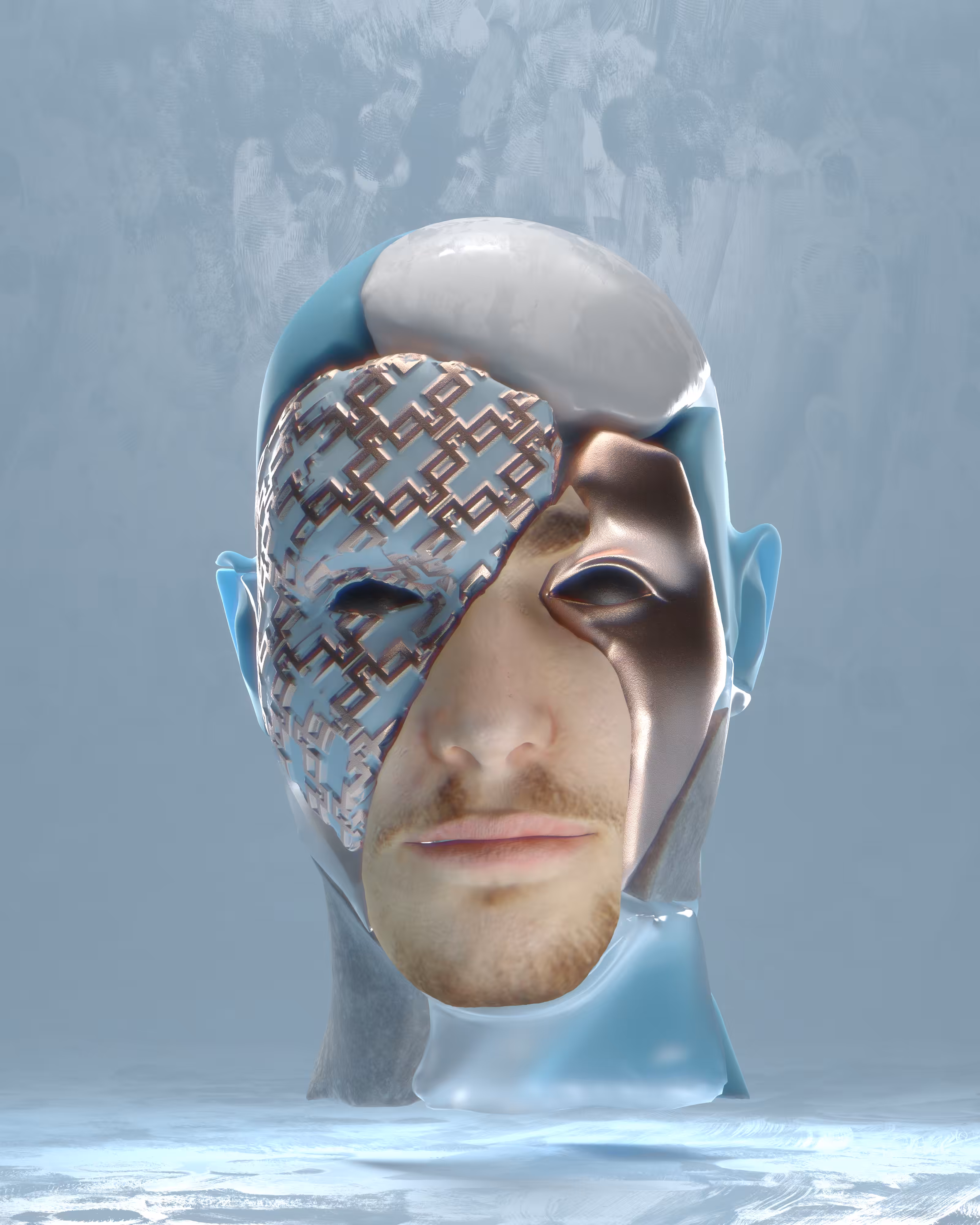 Fracture Face ‖ Blue glass