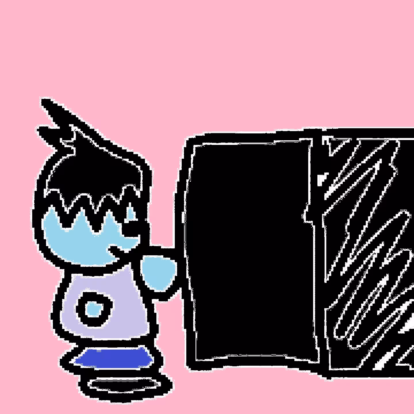 opens the door