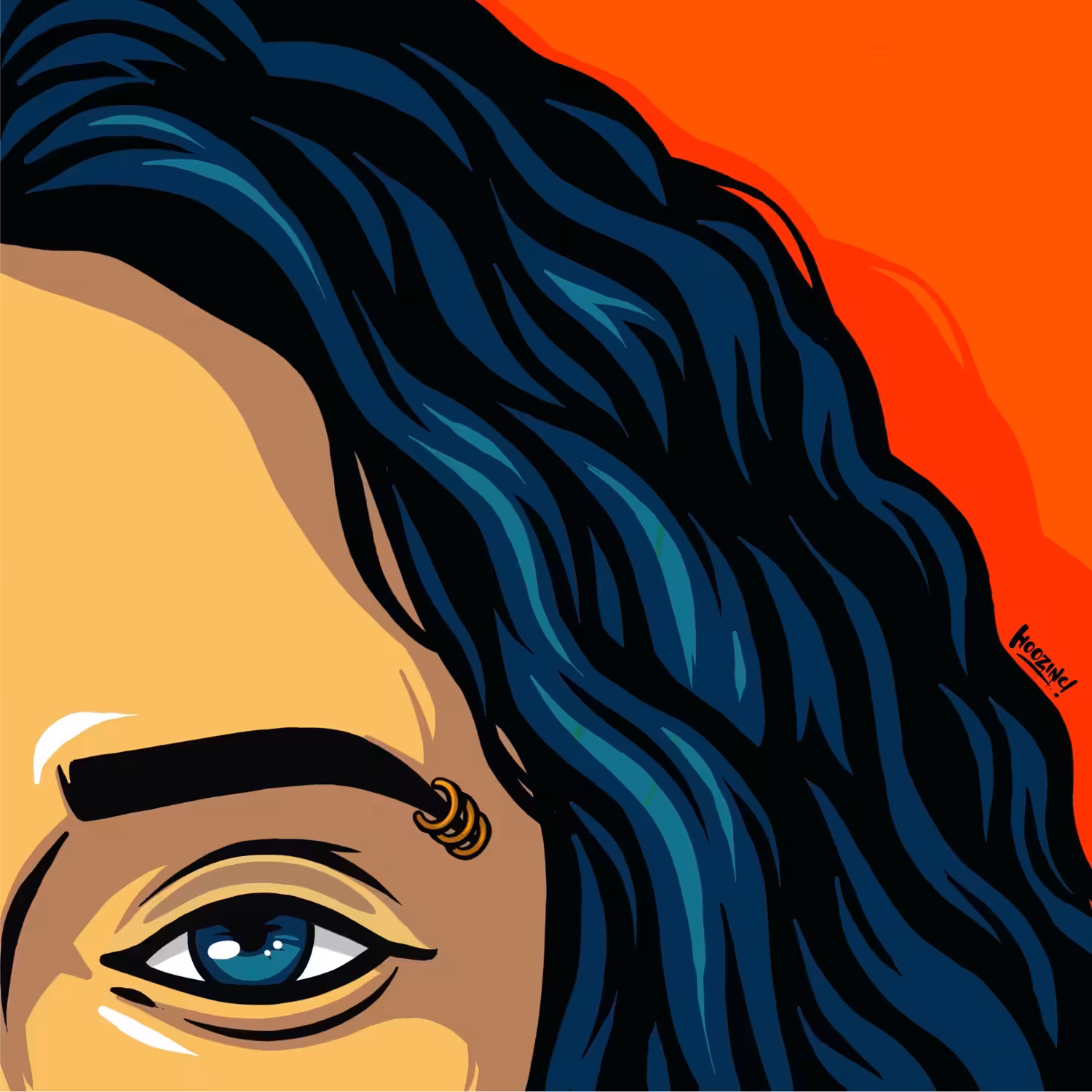 Portrait of a Women - She - Blue Eyes